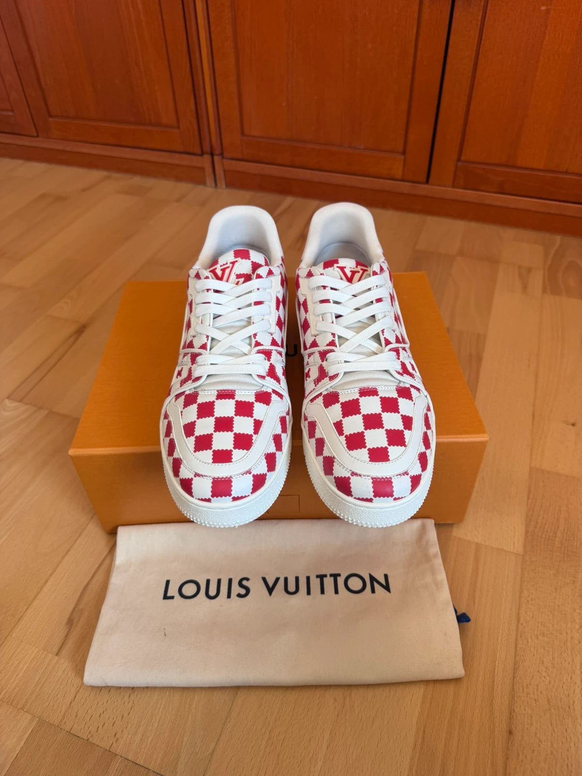 Louis Vuitton X Nigo LV Trainer Red White Damier