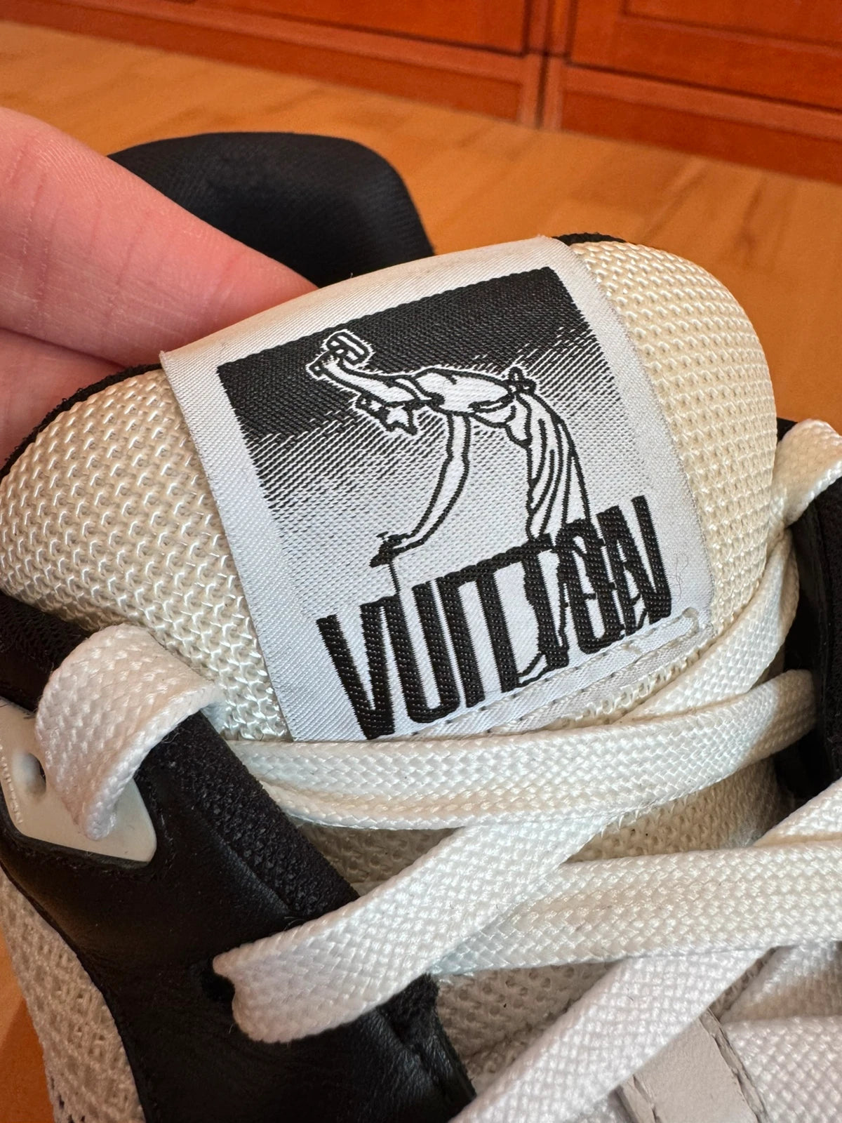 Louis Vuitton LV Trainer Black Denim Velcro Strap