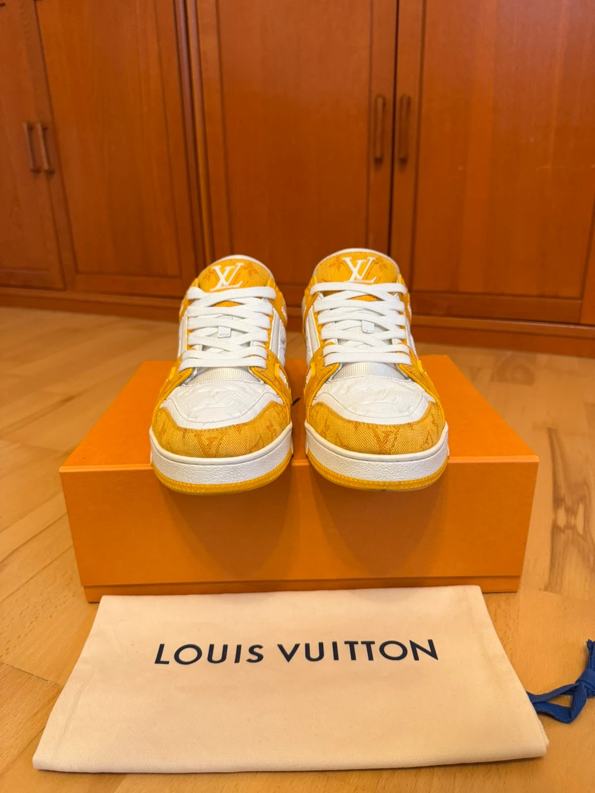 Louis Vuitton LV Trainer Orange Denim