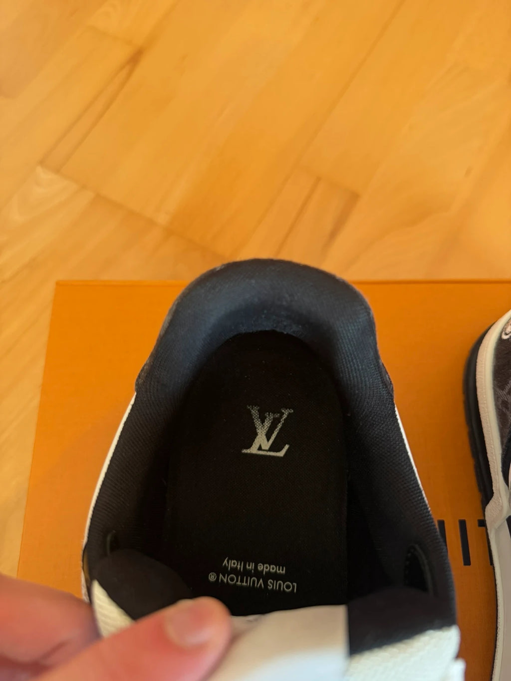Louis Vuitton LV Trainer Black Denim Velcro Strap