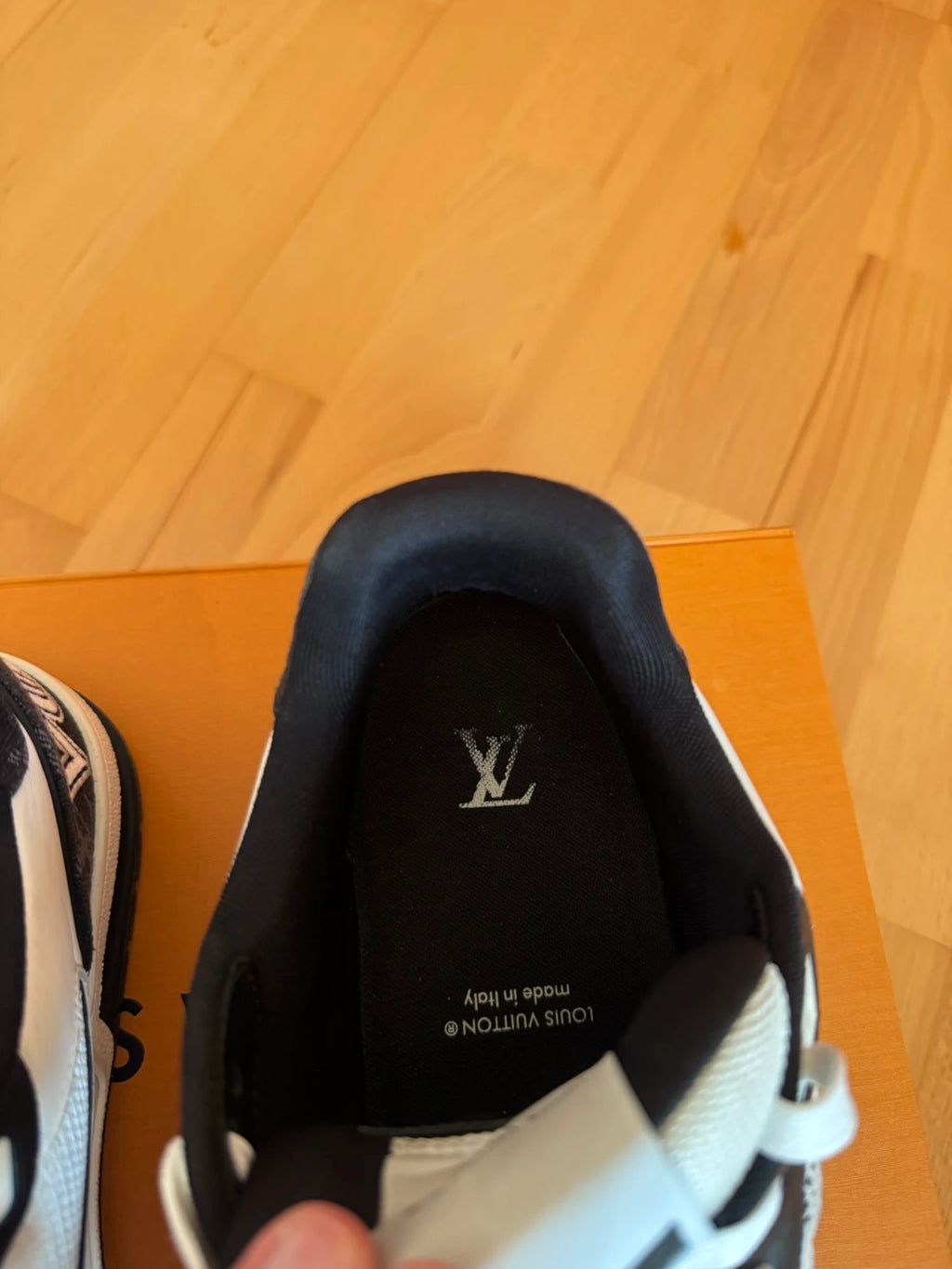 Louis Vuitton LV Trainer Black Denim Velcro Strap