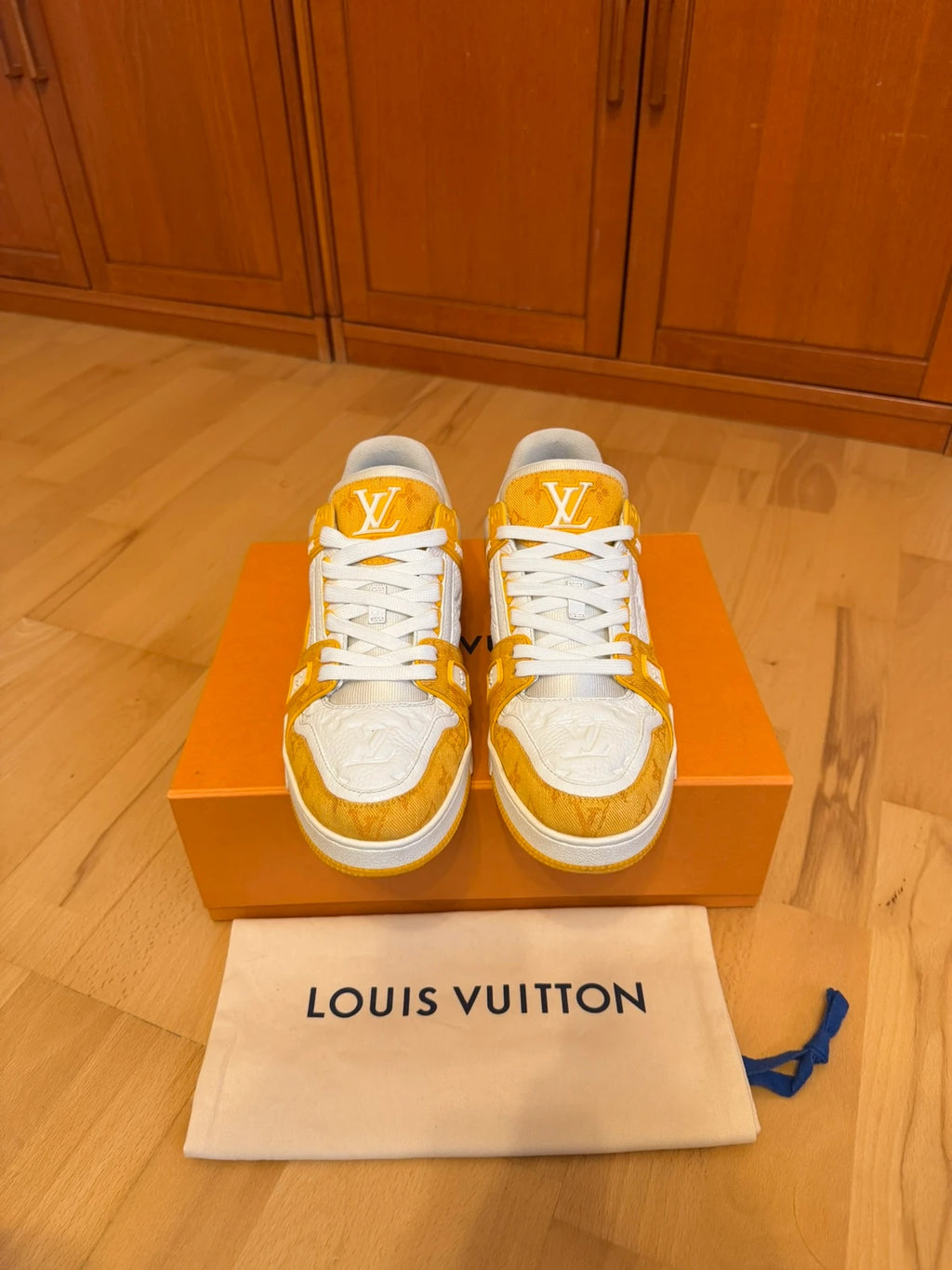Louis Vuitton LV Trainer Orange Denim