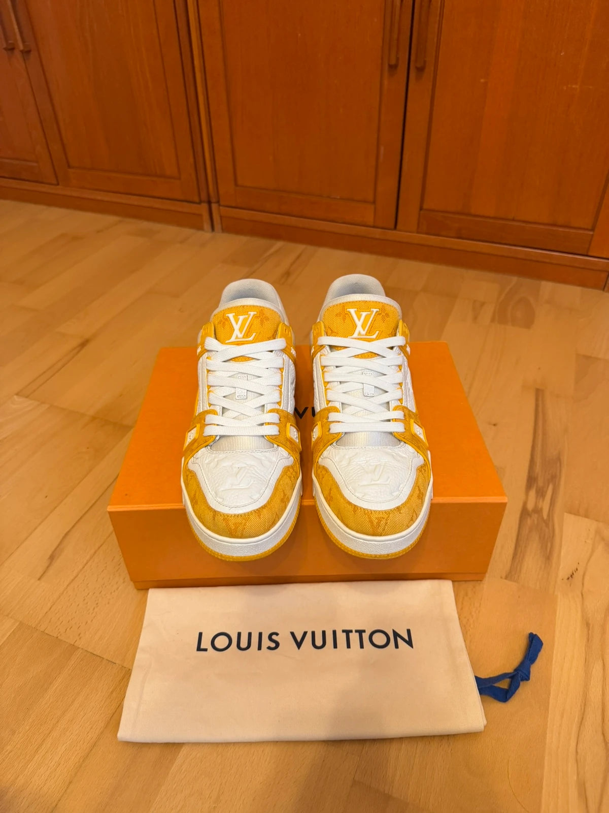 Louis Vuitton LV Trainer Orange Denim