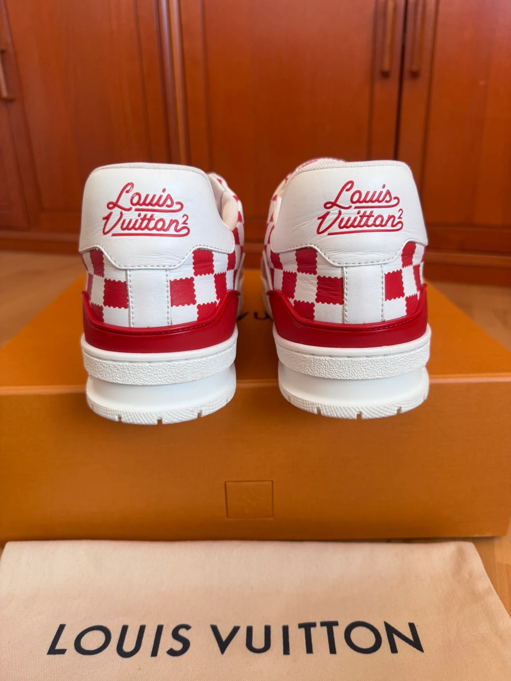 Louis Vuitton X Nigo LV Trainer Red White Damier