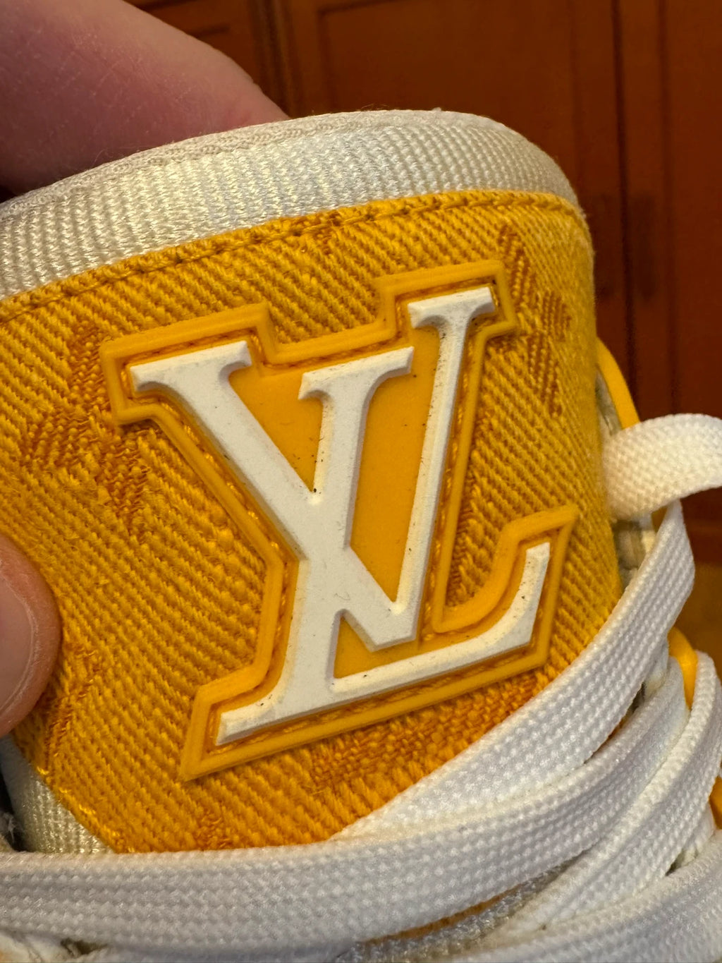Louis Vuitton LV Trainer Orange Denim