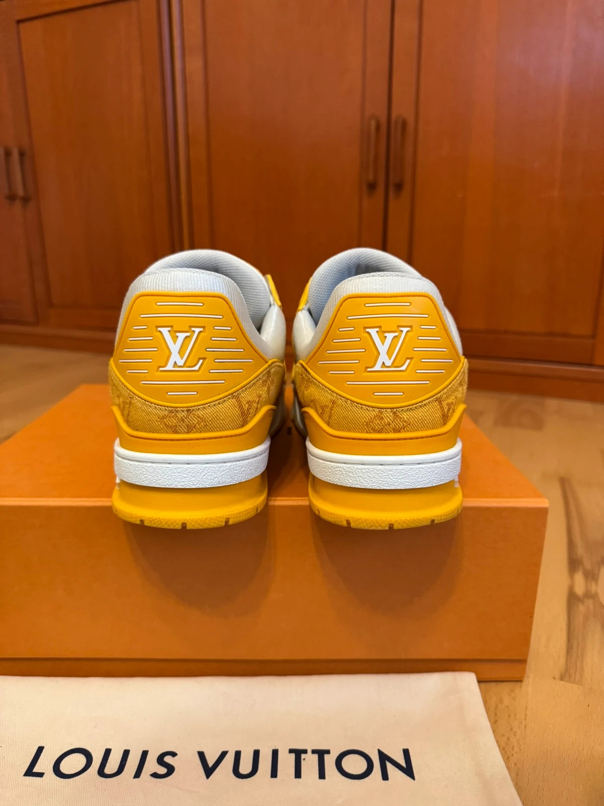 Louis Vuitton LV Trainer Orange Denim