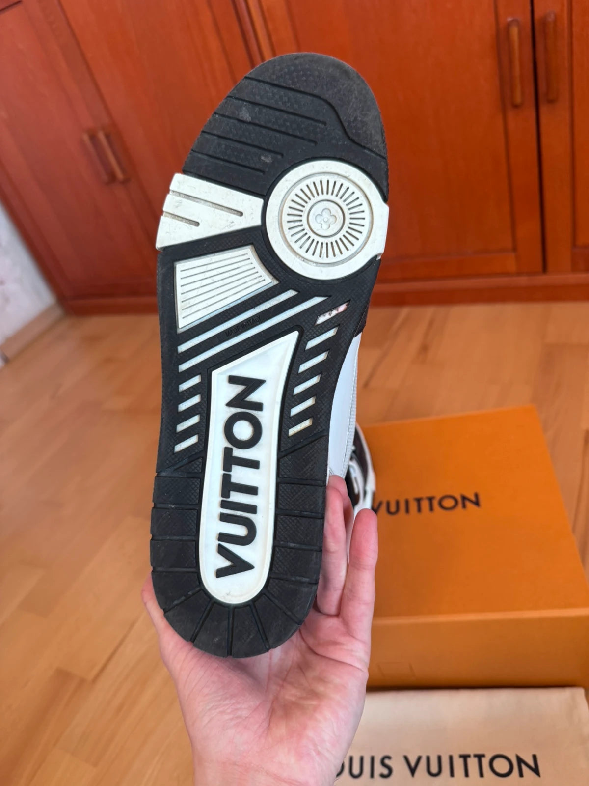 Louis Vuitton LV Trainer Black Denim Velcro Strap