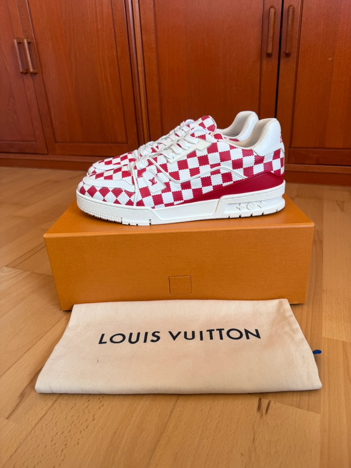 Louis Vuitton X Nigo LV Trainer Red White Damier