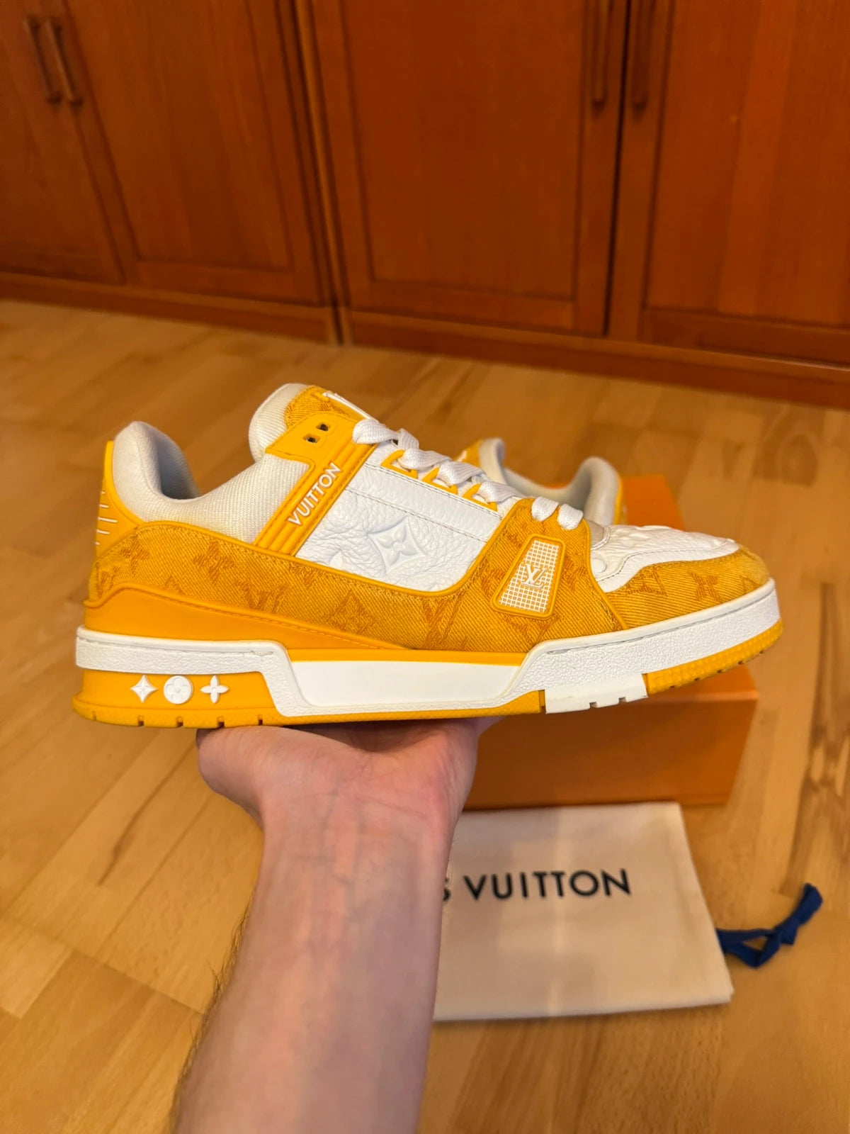 Louis Vuitton LV Trainer Orange Denim