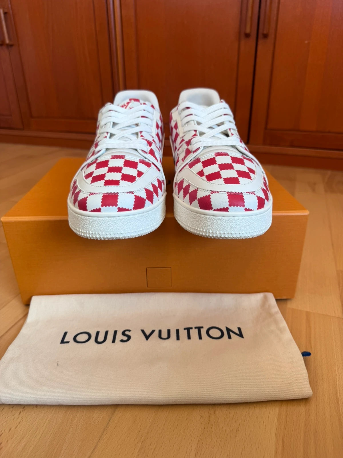 Louis Vuitton X Nigo LV Trainer Red White Damier