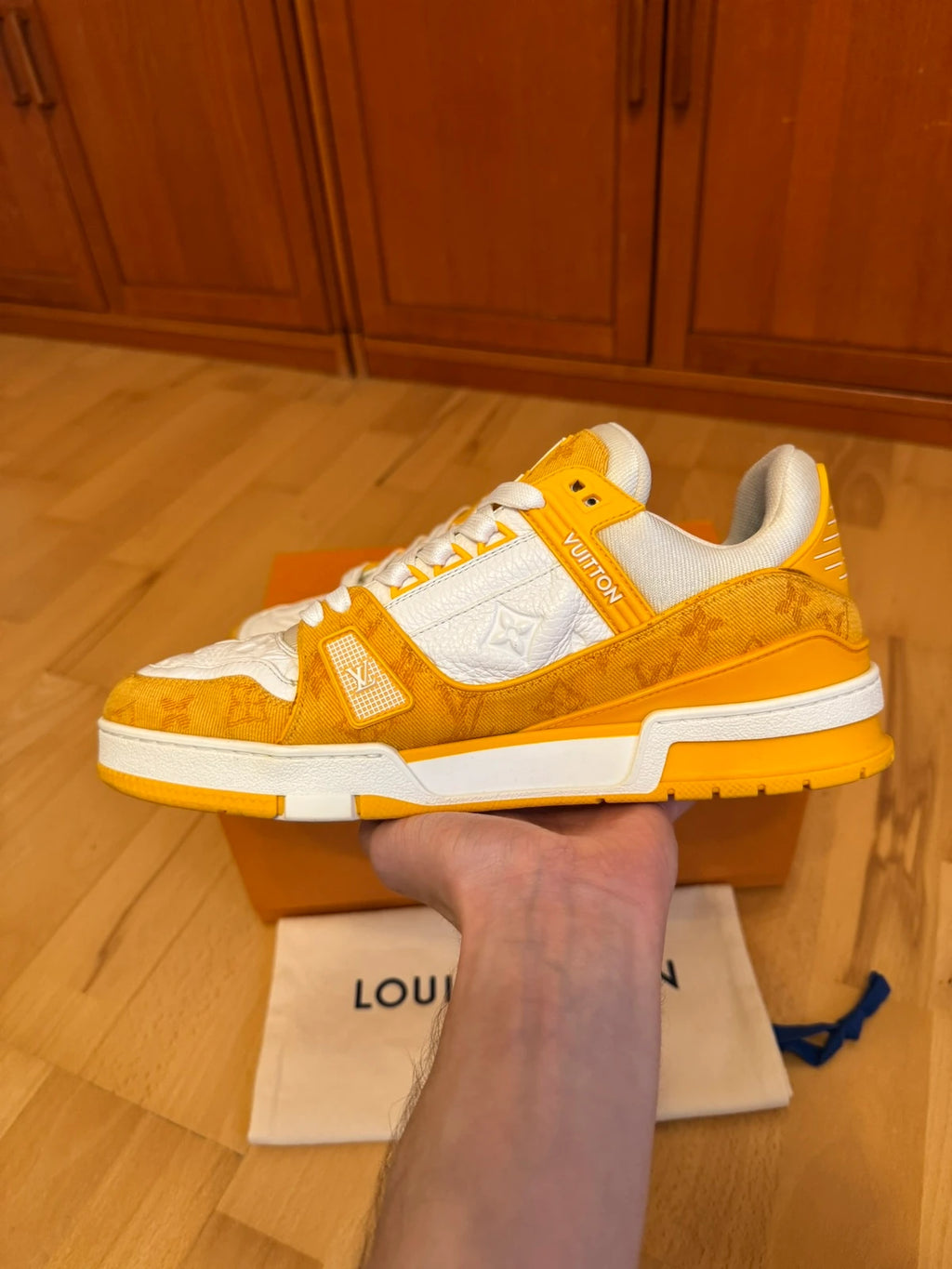 Louis Vuitton LV Trainer Orange Denim