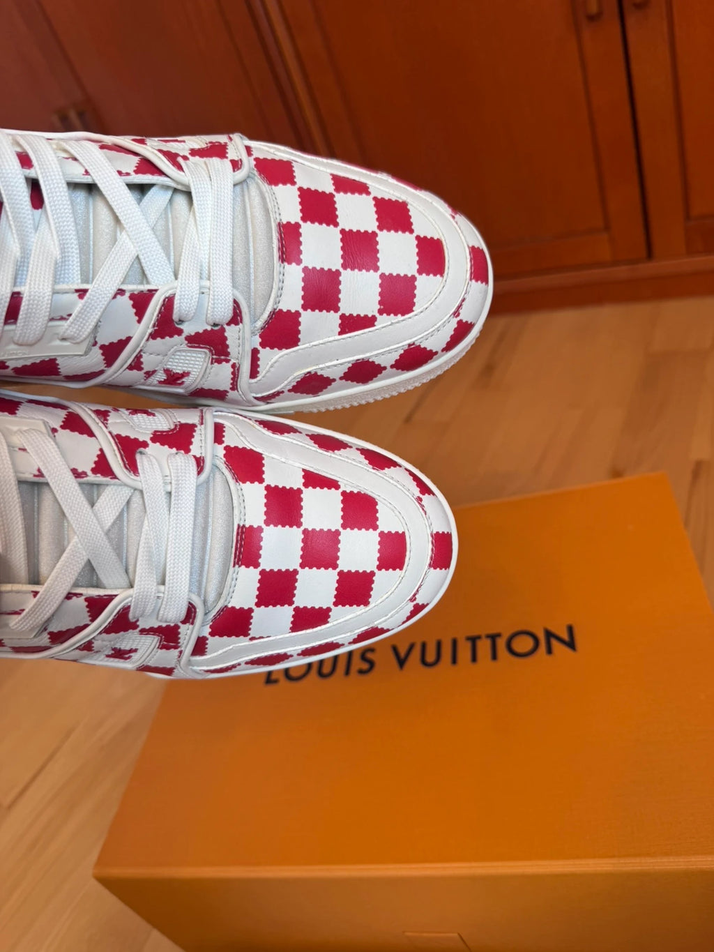 Louis Vuitton X Nigo LV Trainer Red White Damier