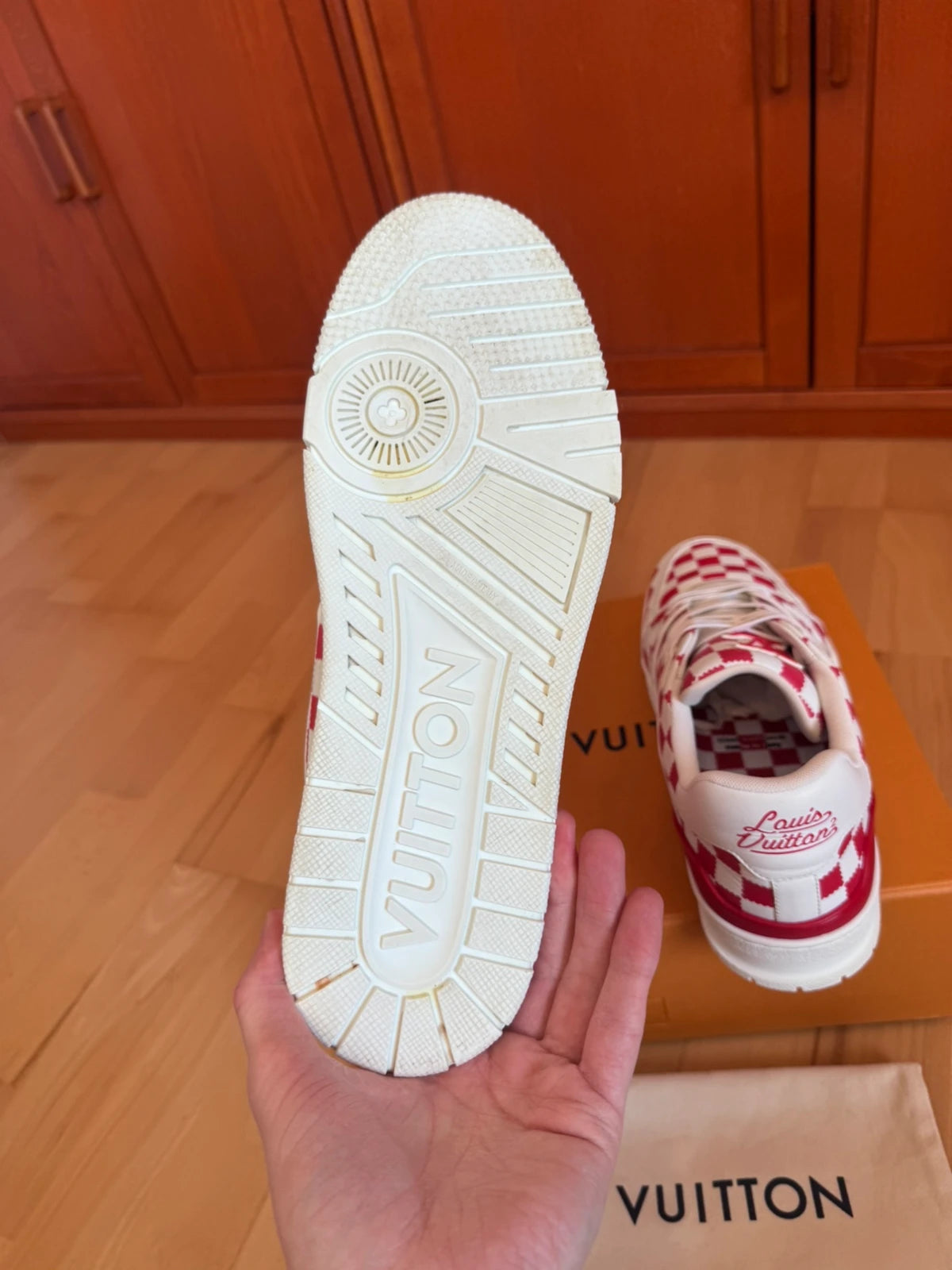Louis Vuitton X Nigo LV Trainer Red White Damier