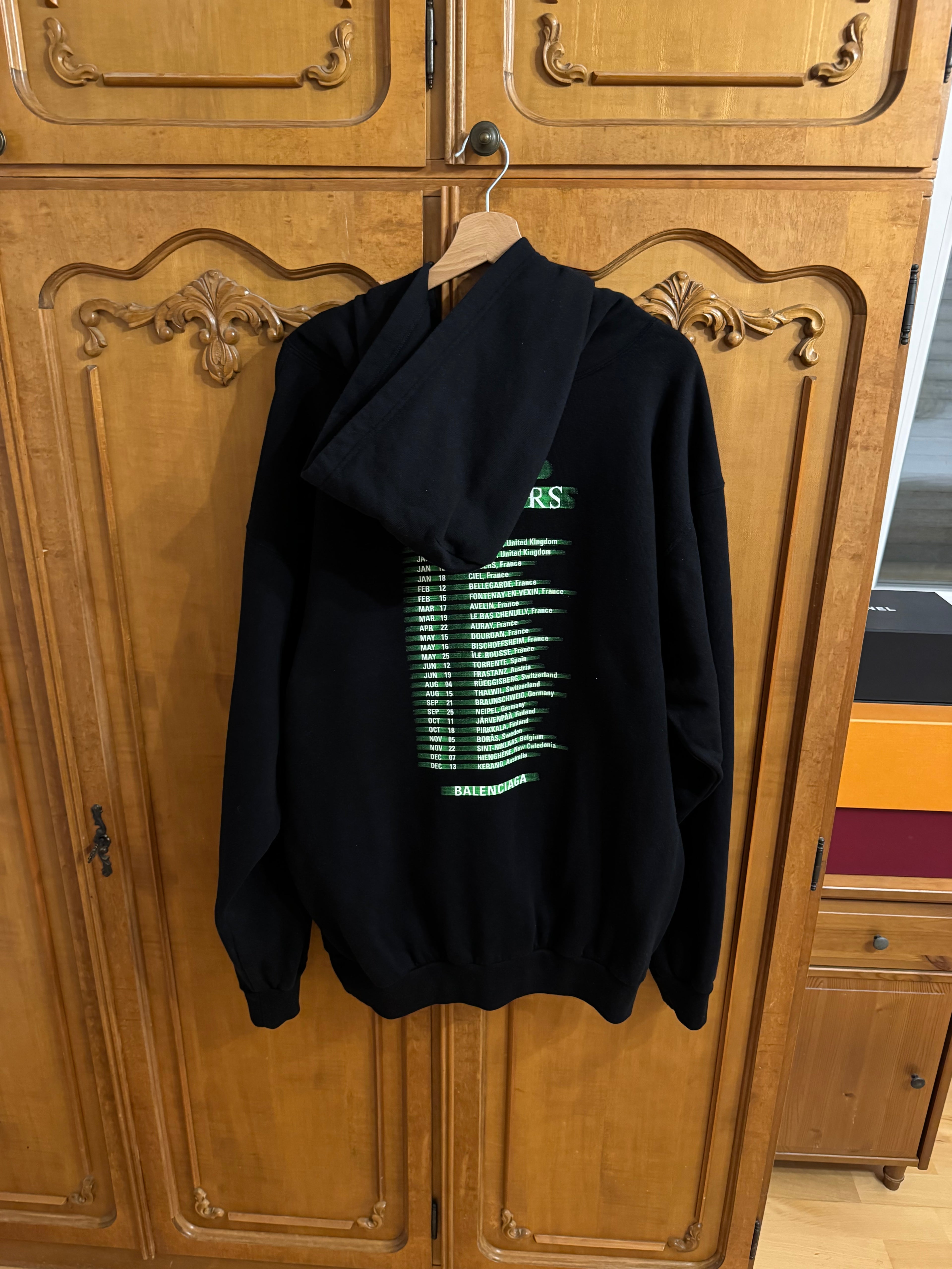 Balenciaga Speedhunters Zip-Up Hoodie Black Green
