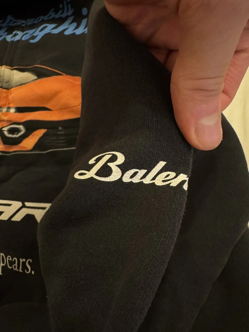 Balenciaga X Lamborghini Zip-Up Hoodie Faded Black