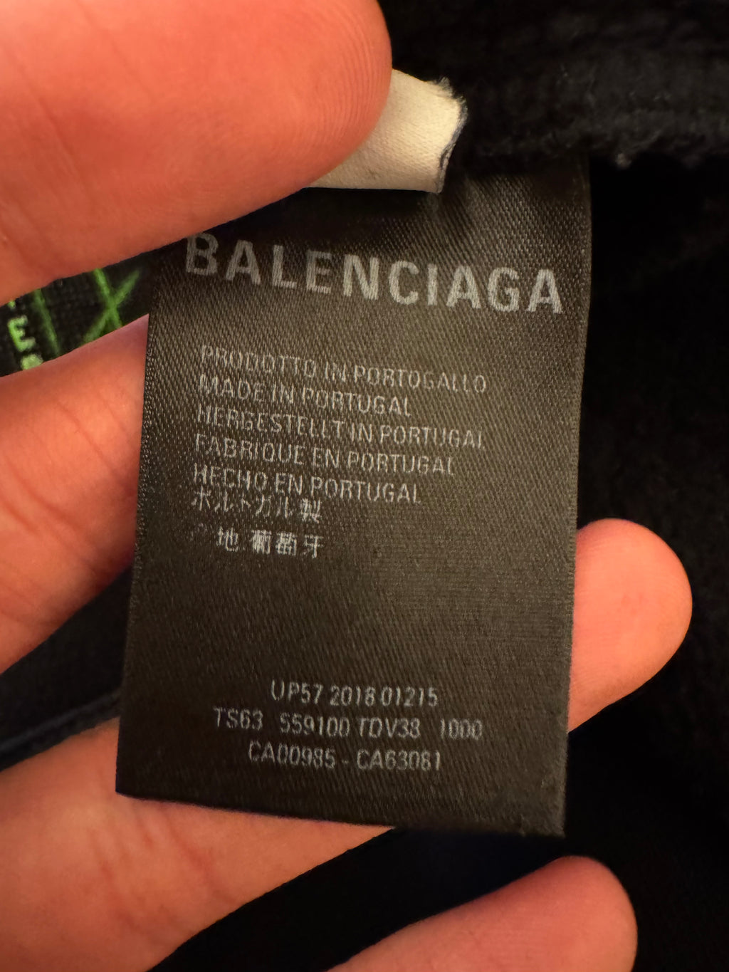 Balenciaga Speedhunters Zip-Up Hoodie Black Green