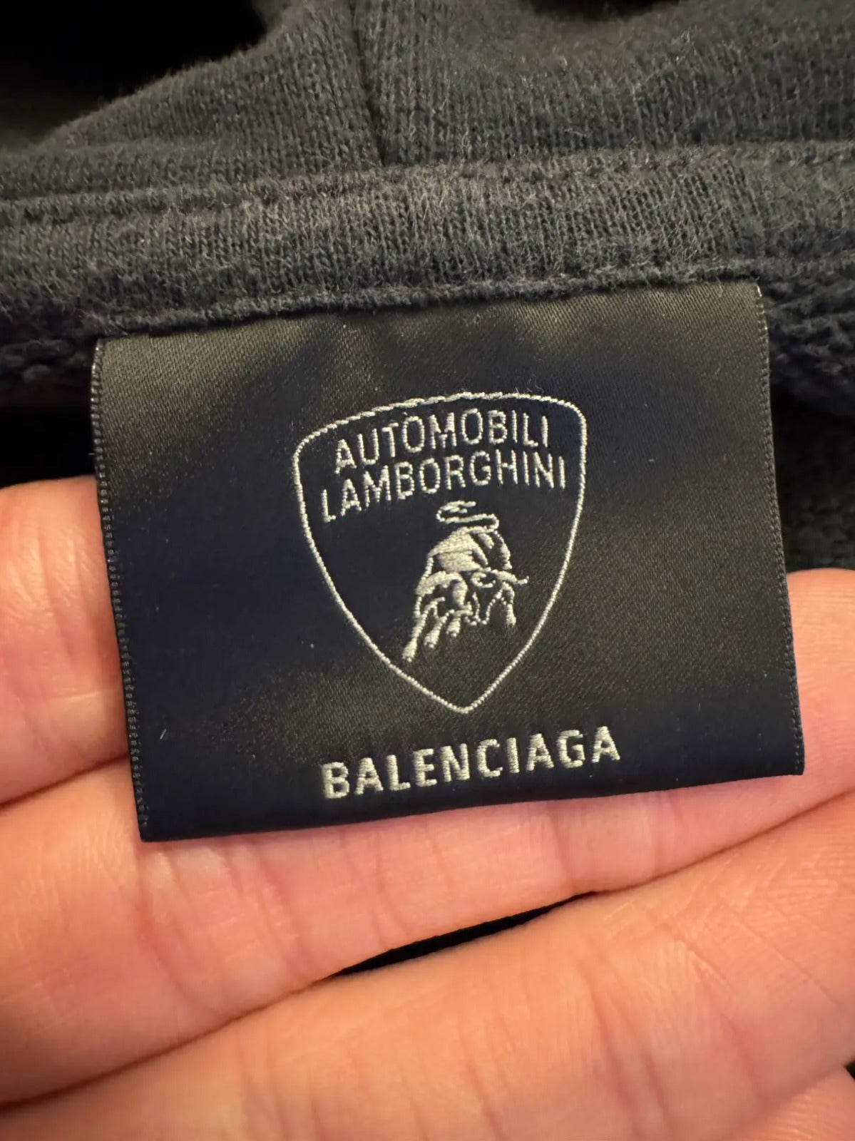 Balenciaga X Lamborghini Zip-Up Hoodie Faded Black