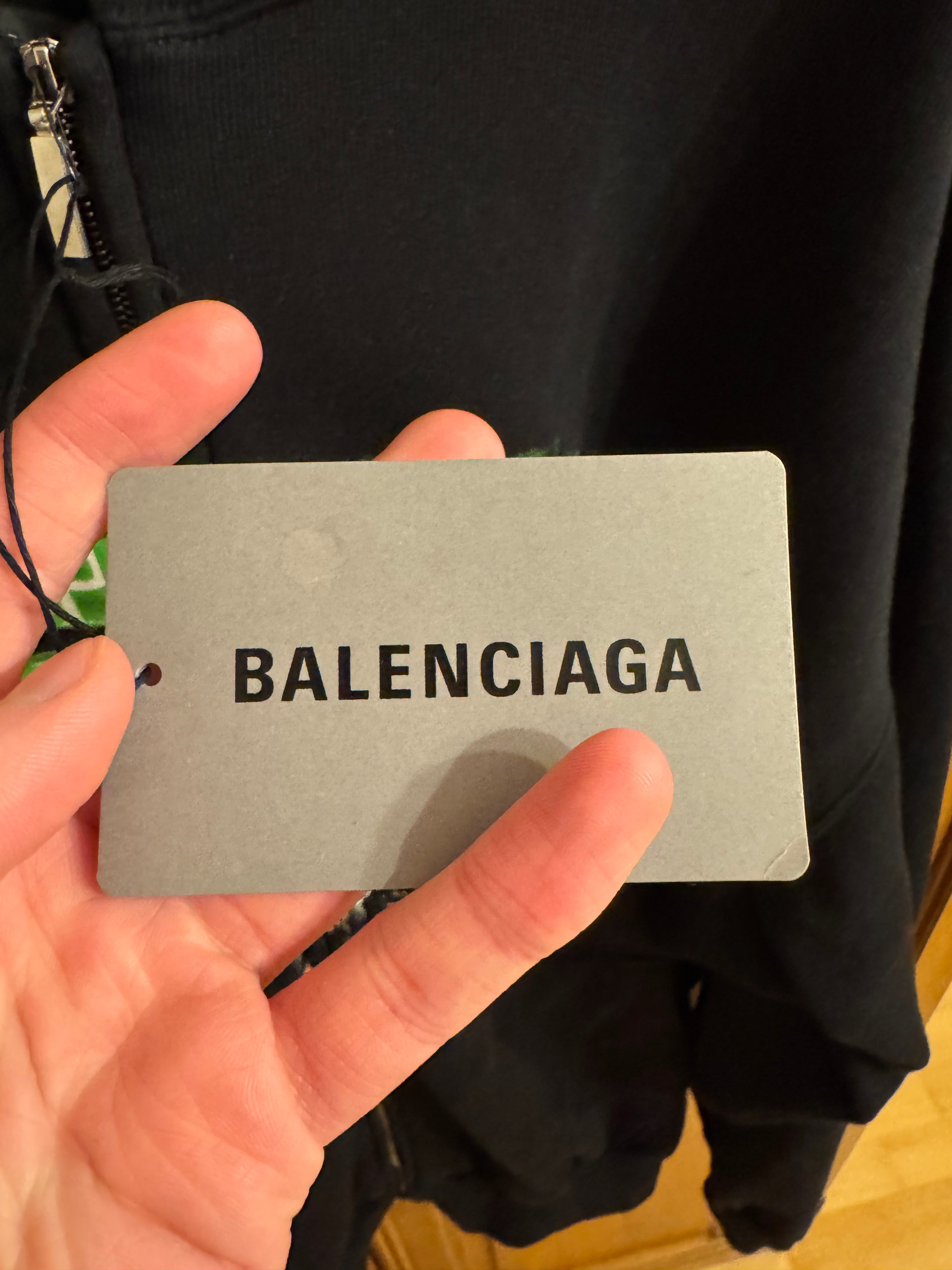 Balenciaga Speedhunters Zip-Up Hoodie Black Green