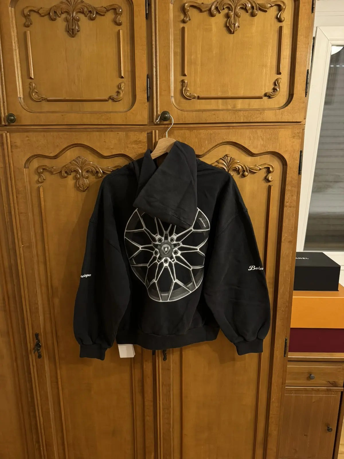 Balenciaga X Lamborghini Zip-Up Hoodie Faded Black