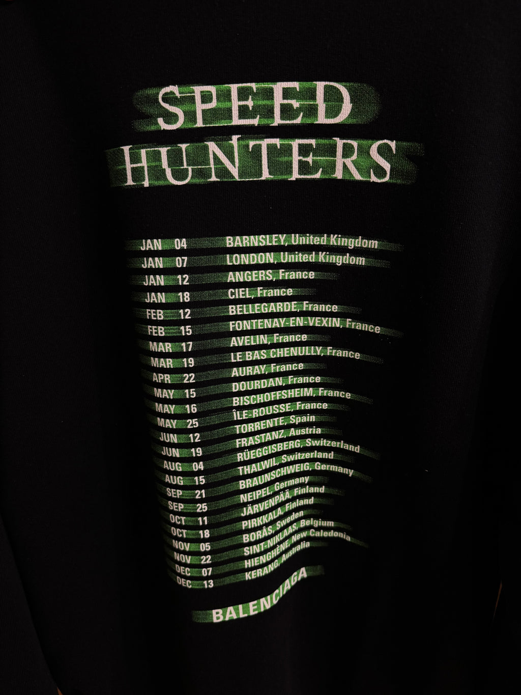 Balenciaga Speedhunters Zip-Up Hoodie Black Green