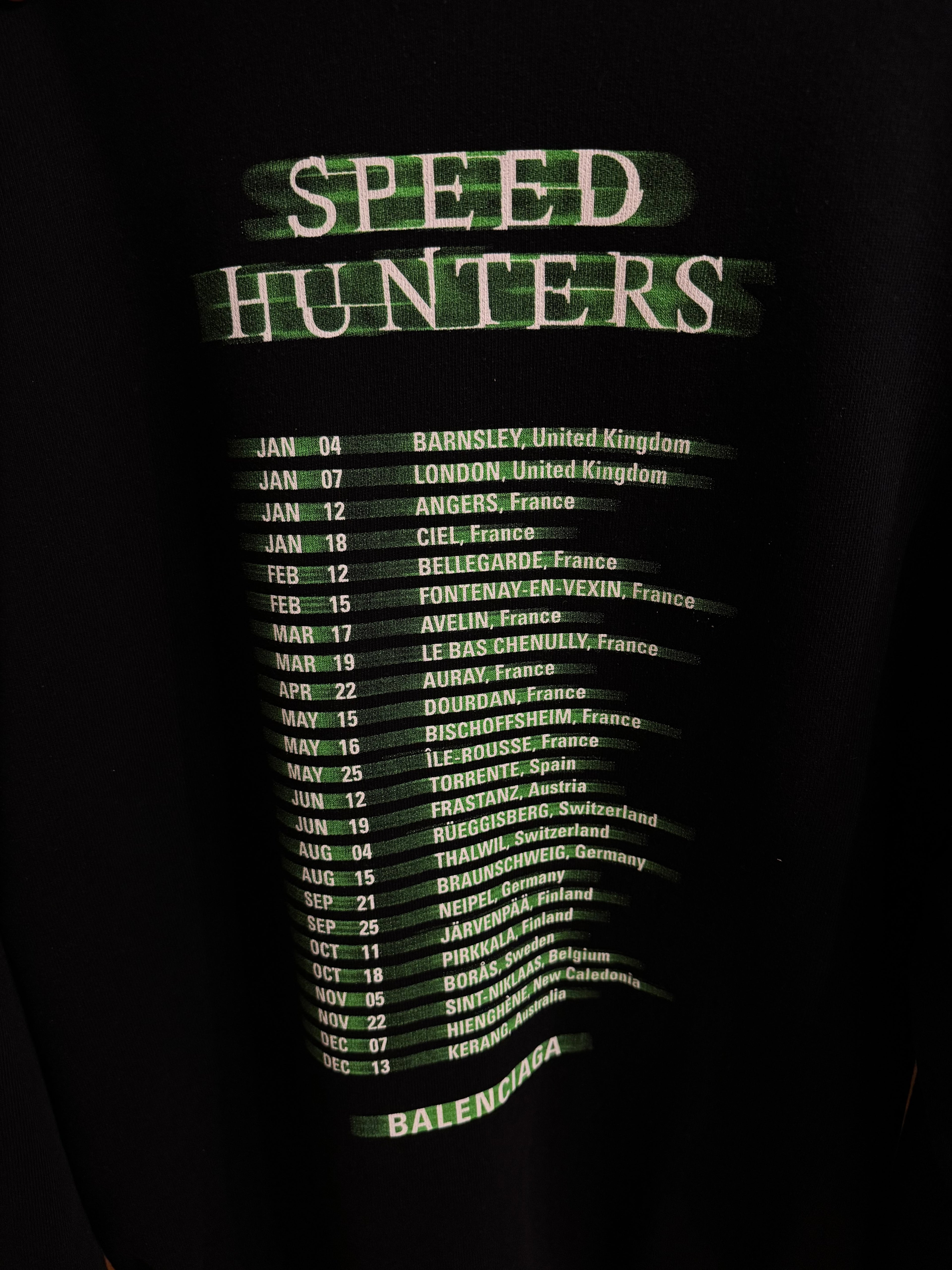 Balenciaga Speedhunters Zip-Up Hoodie Black Green