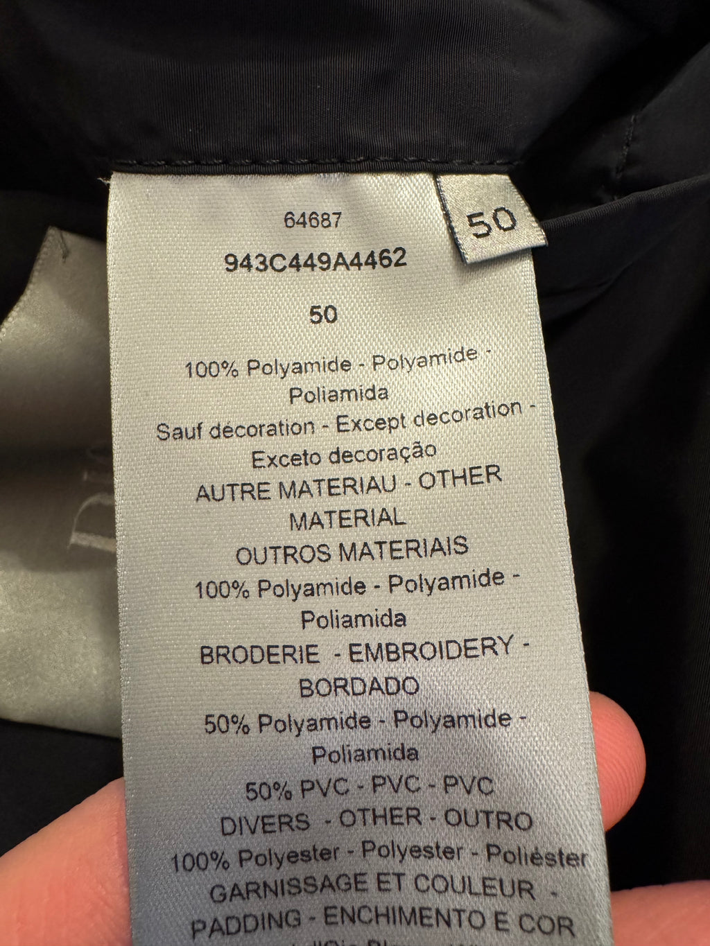 Dior Oblique Puffer Jacket Silver