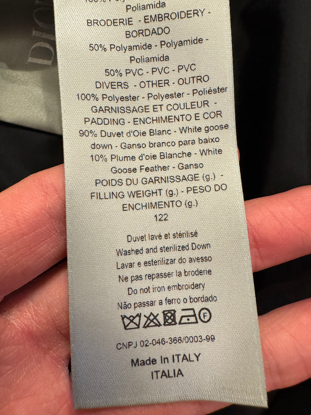 Dior Oblique Puffer Jacket Silver