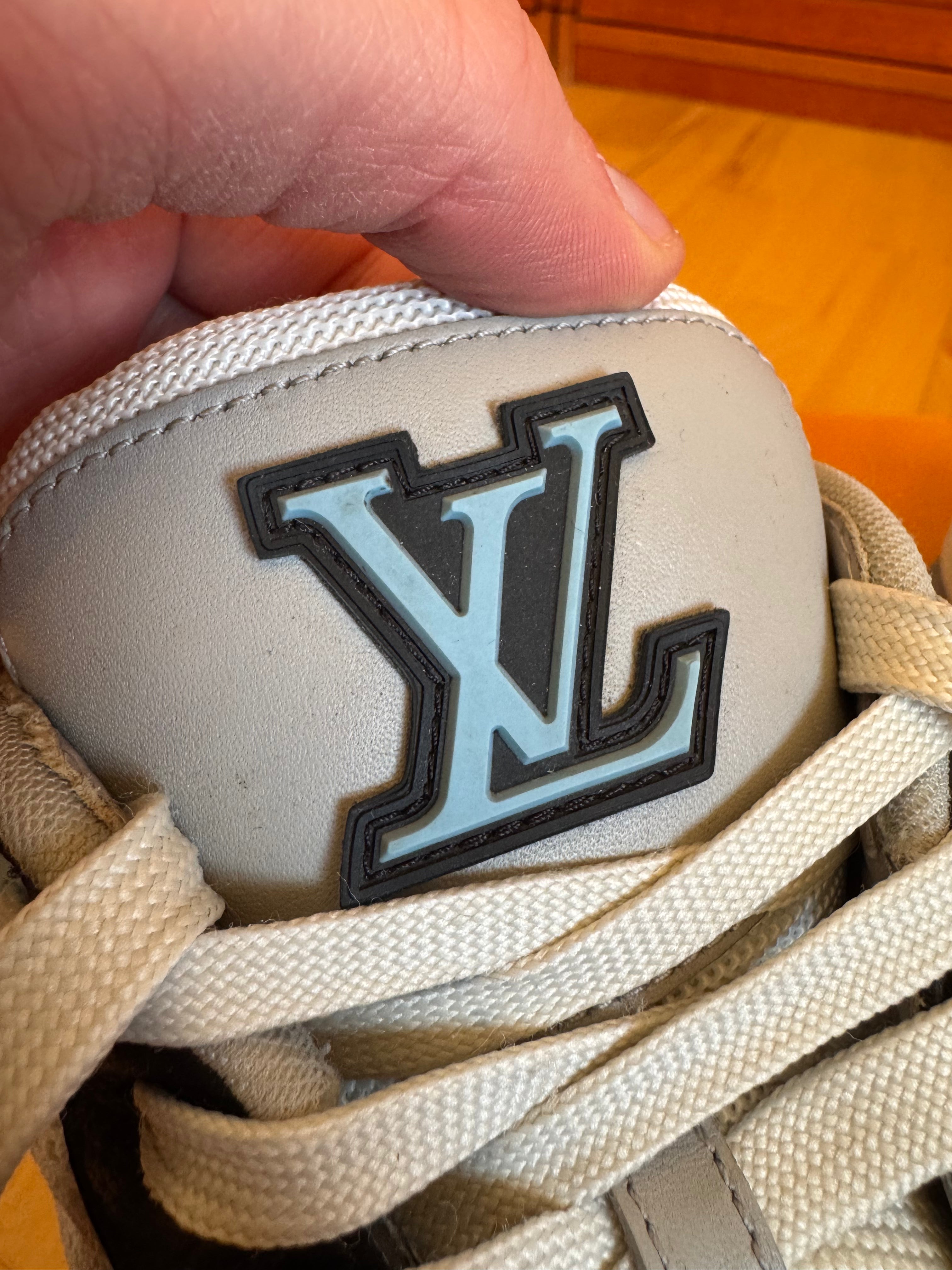 Louis Vuitton LV Trainer Velcro Strap Black Blue Grey