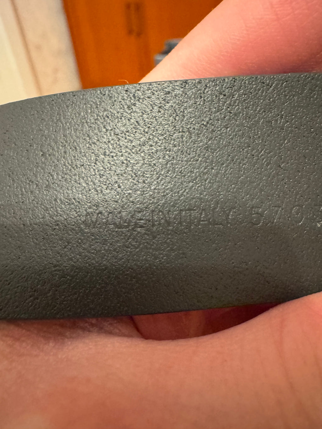 Balenciaga BB Logo Leather Belt Fossil Grey
