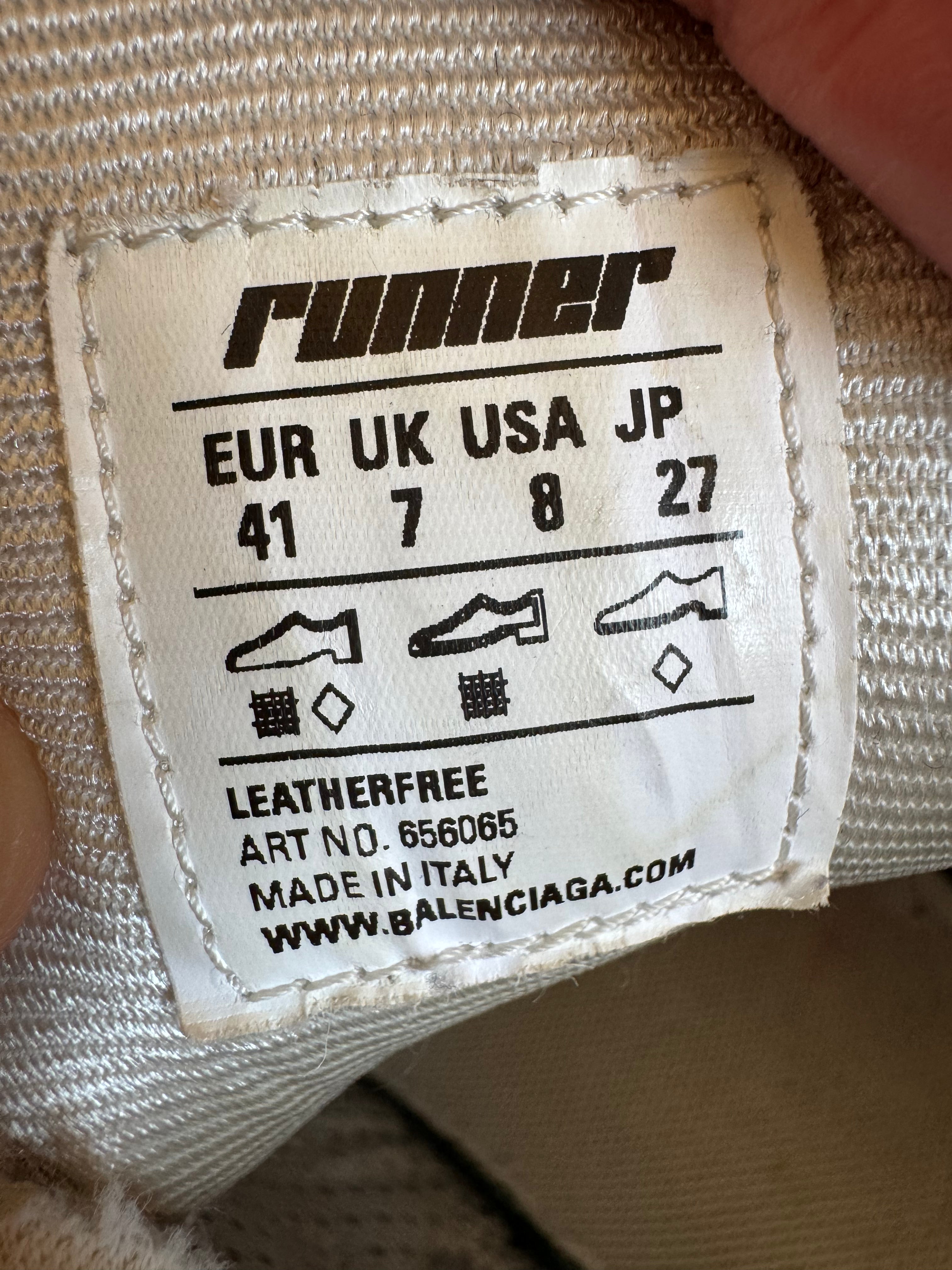 Balenciaga Runner Triple White Made in Italy