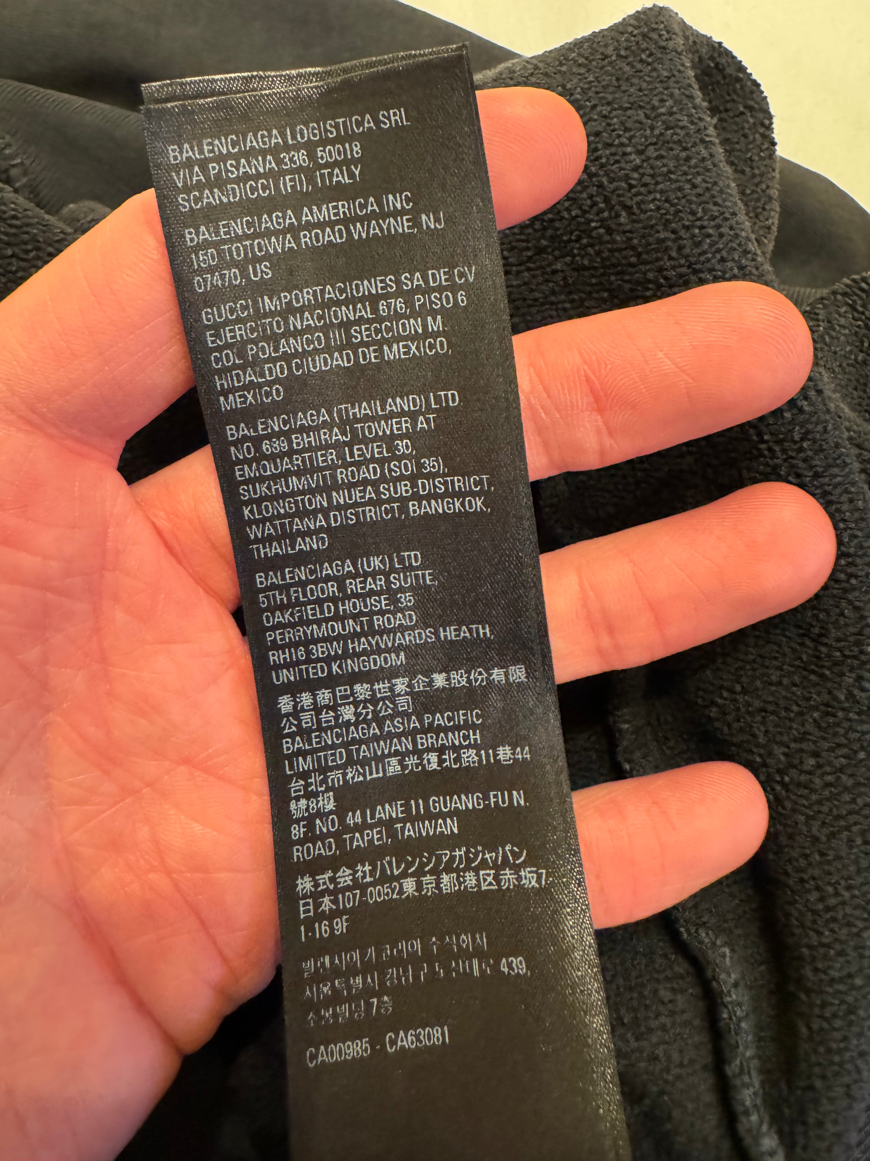 Balenciaga College 1917 Washed Grey Hoodie