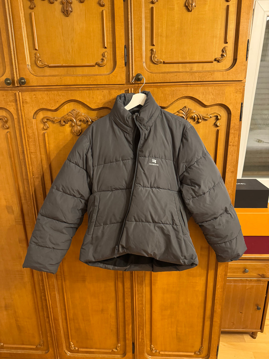 Balenciaga C Shape Grey Puffer Jacket