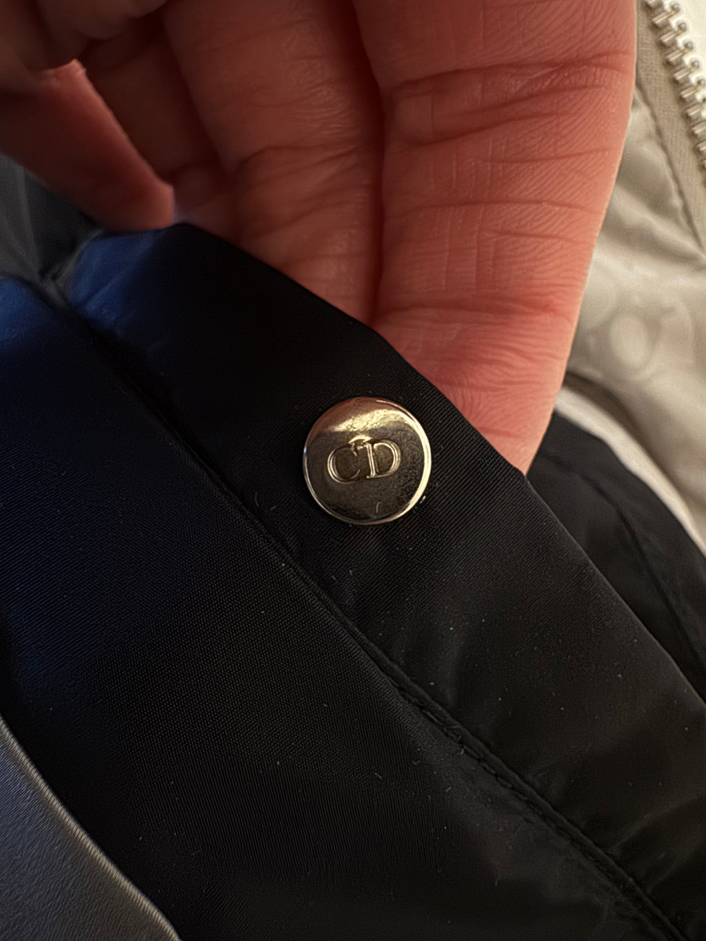 Dior Oblique Silver Puffer Jacket