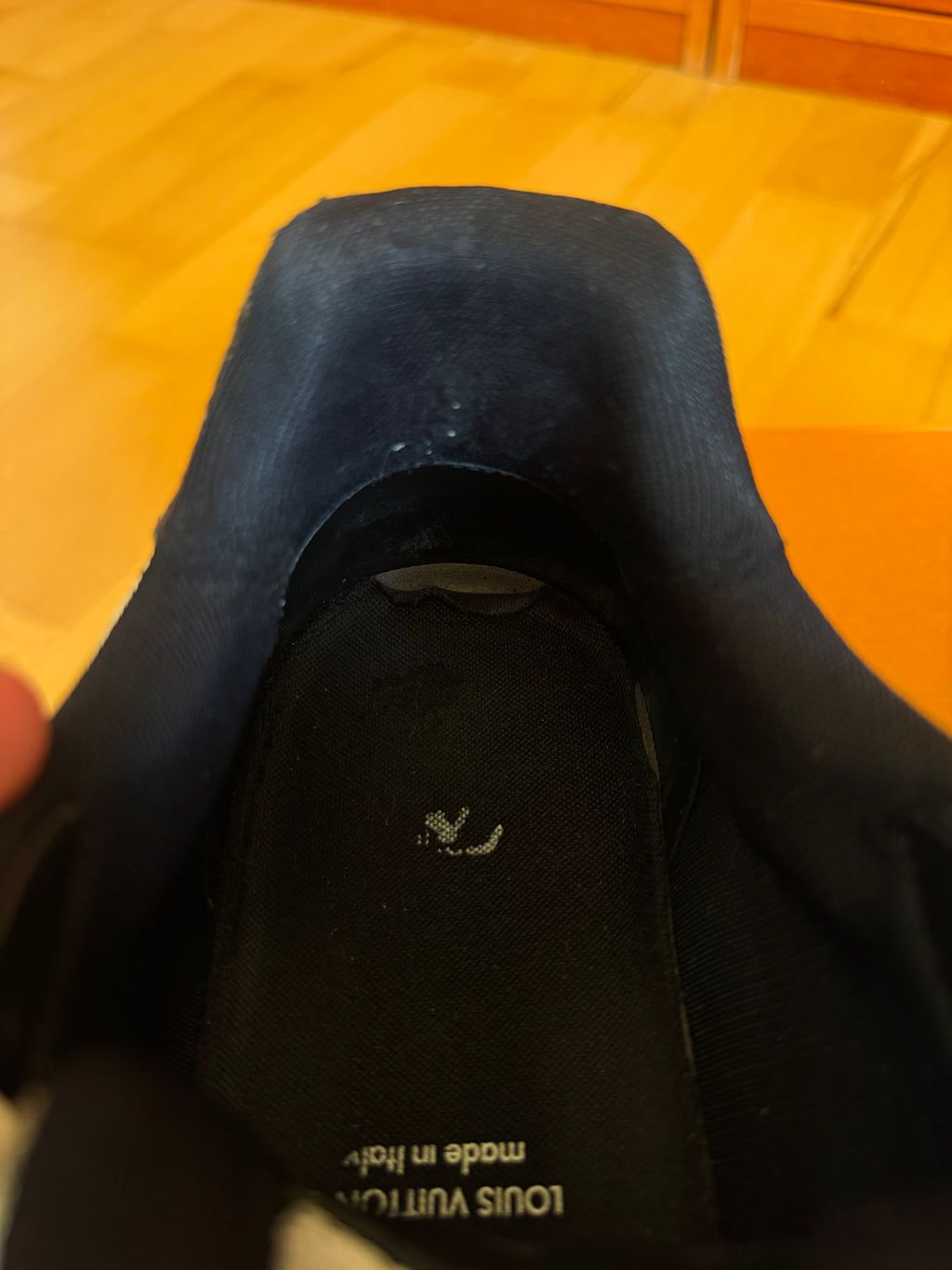 Louis Vuitton LV Trainer Velcro Strap Black Denim