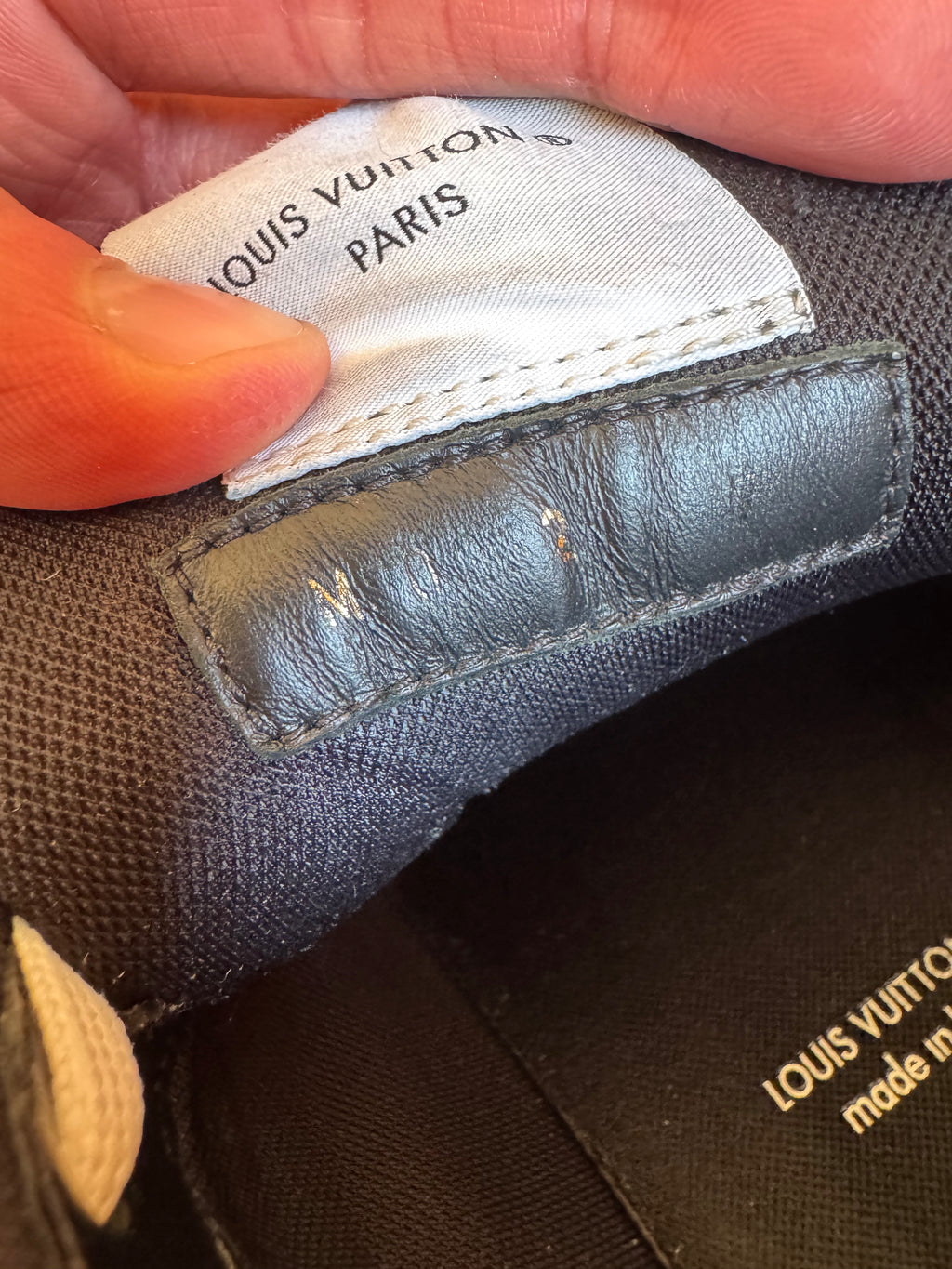 Louis Vuitton LV Trainer Velcro Strap Black Denim