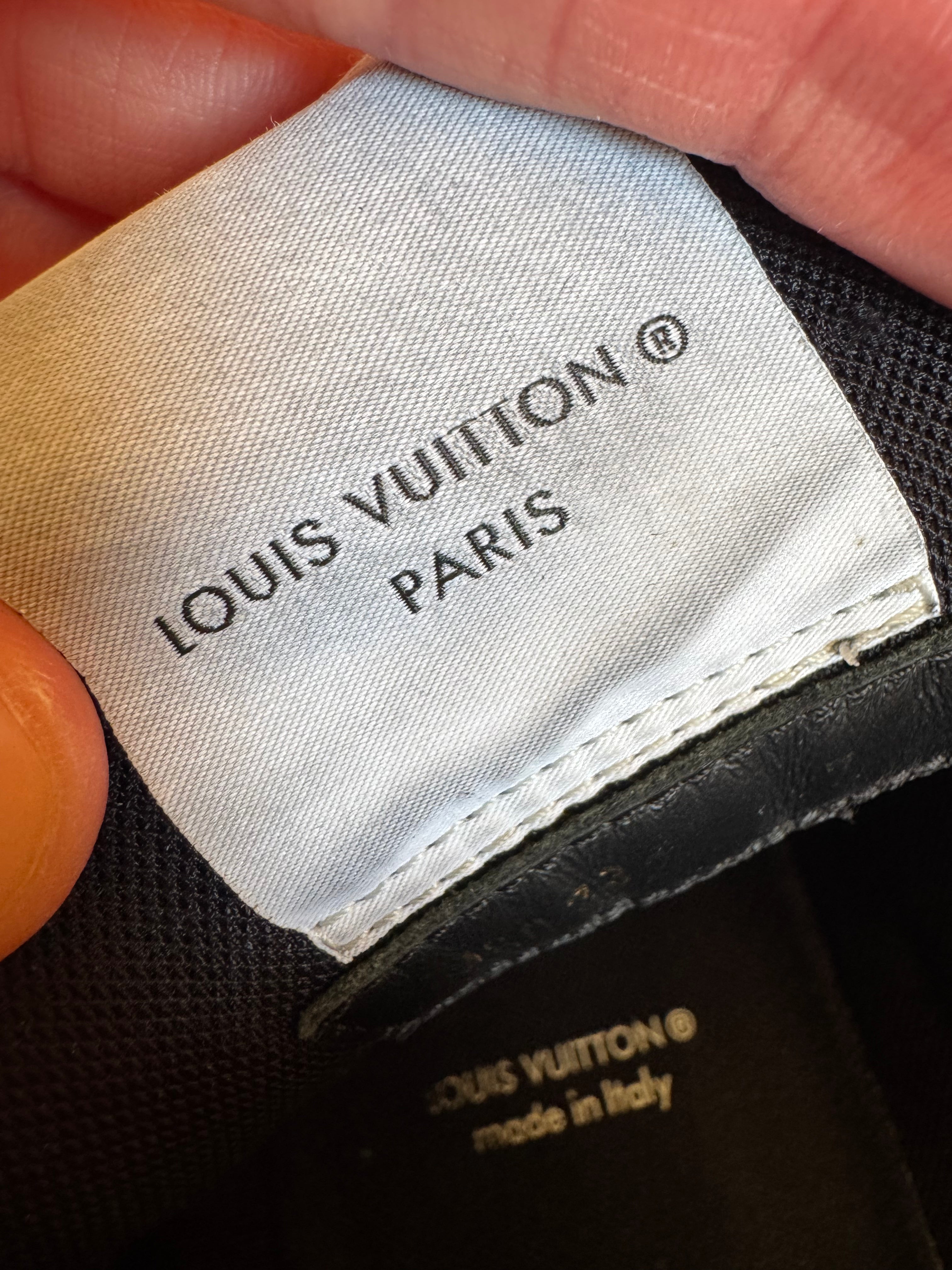 Louis Vuitton LV Trainer Velcro Strap Black Denim