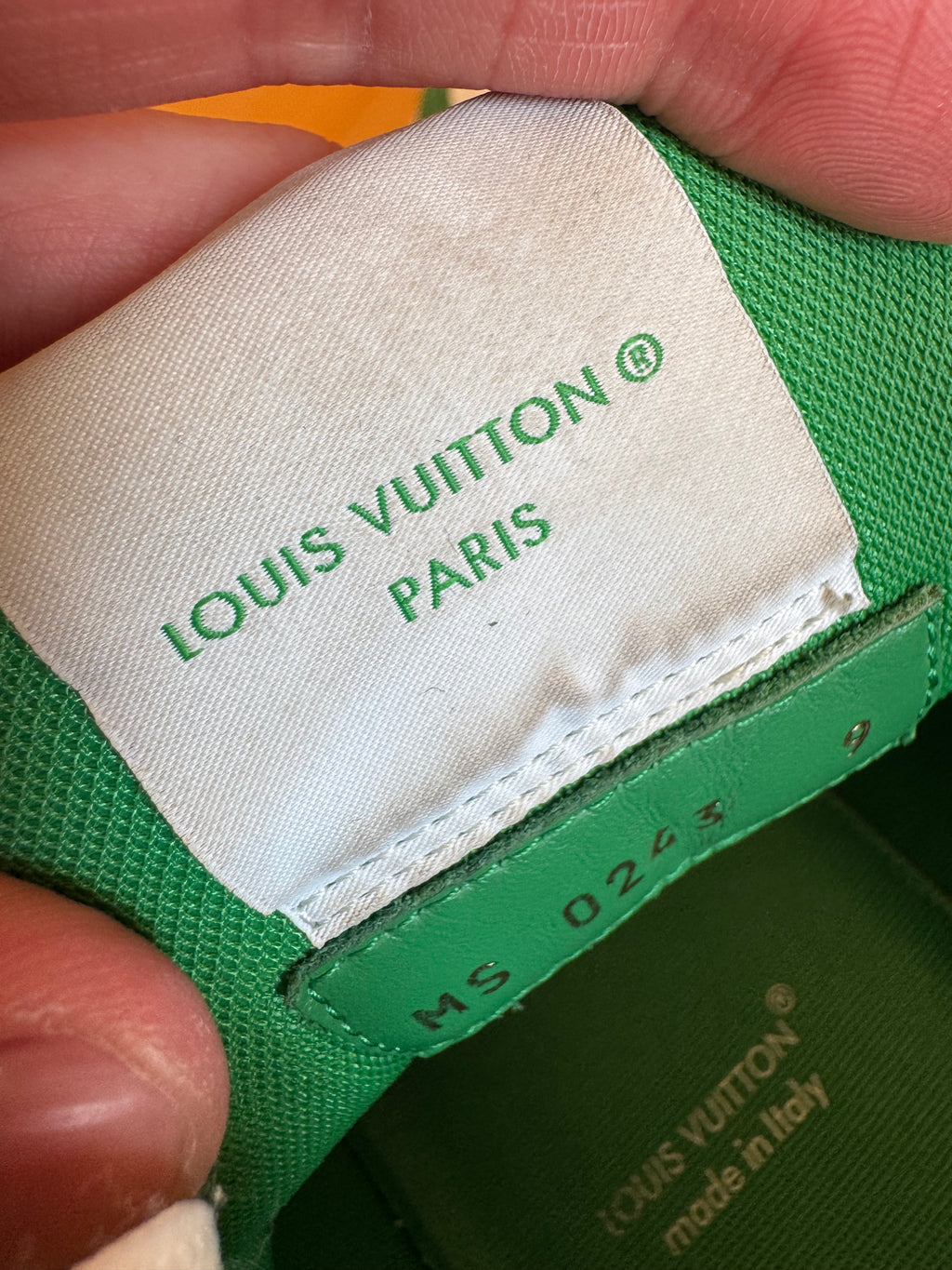 Louis Vuitton LV Trainer Velcro Strap Green Denim