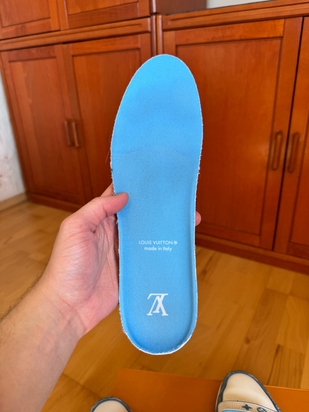 Louis Vuitton LV Trainer Velcro Strap Blue Denim