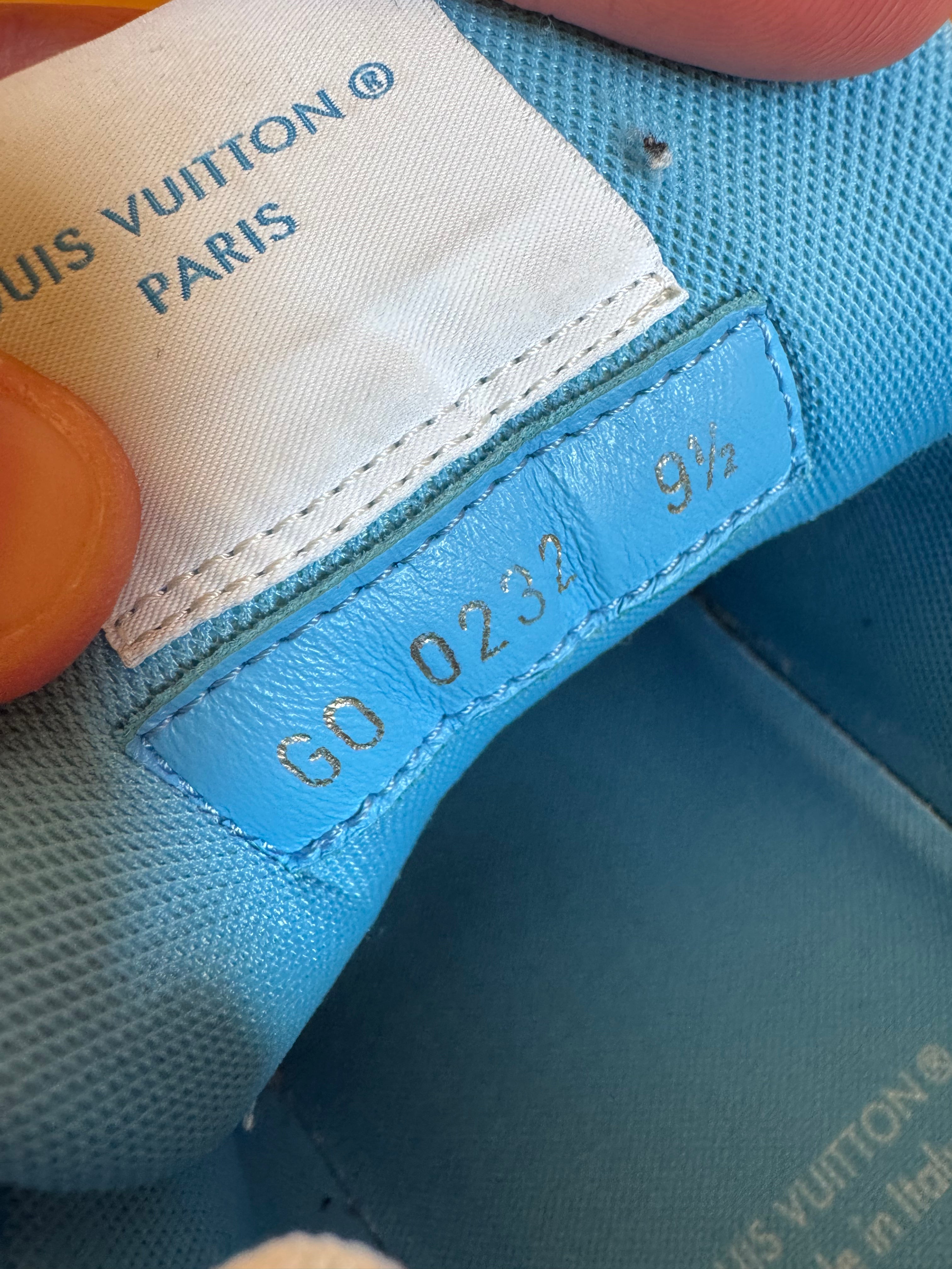 Louis Vuitton LV Trainer Velcro Strap Blue Denim