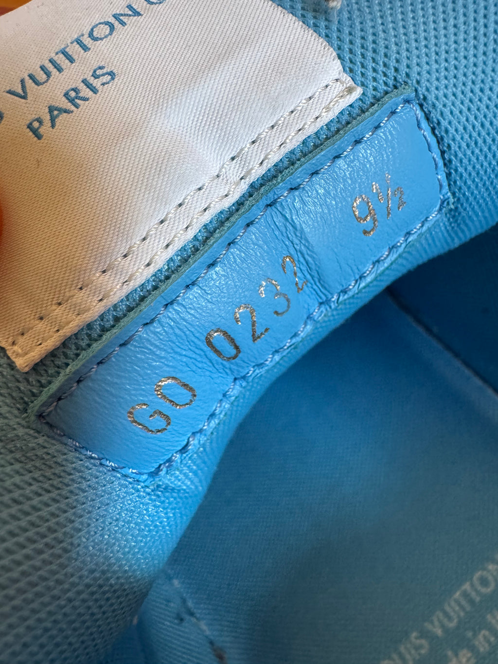 Louis Vuitton LV Trainer Velcro Strap Blue Denim
