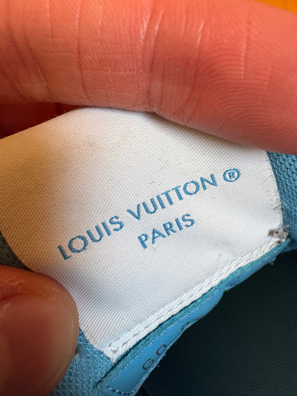 Louis Vuitton LV Trainer Velcro Strap Blue Denim