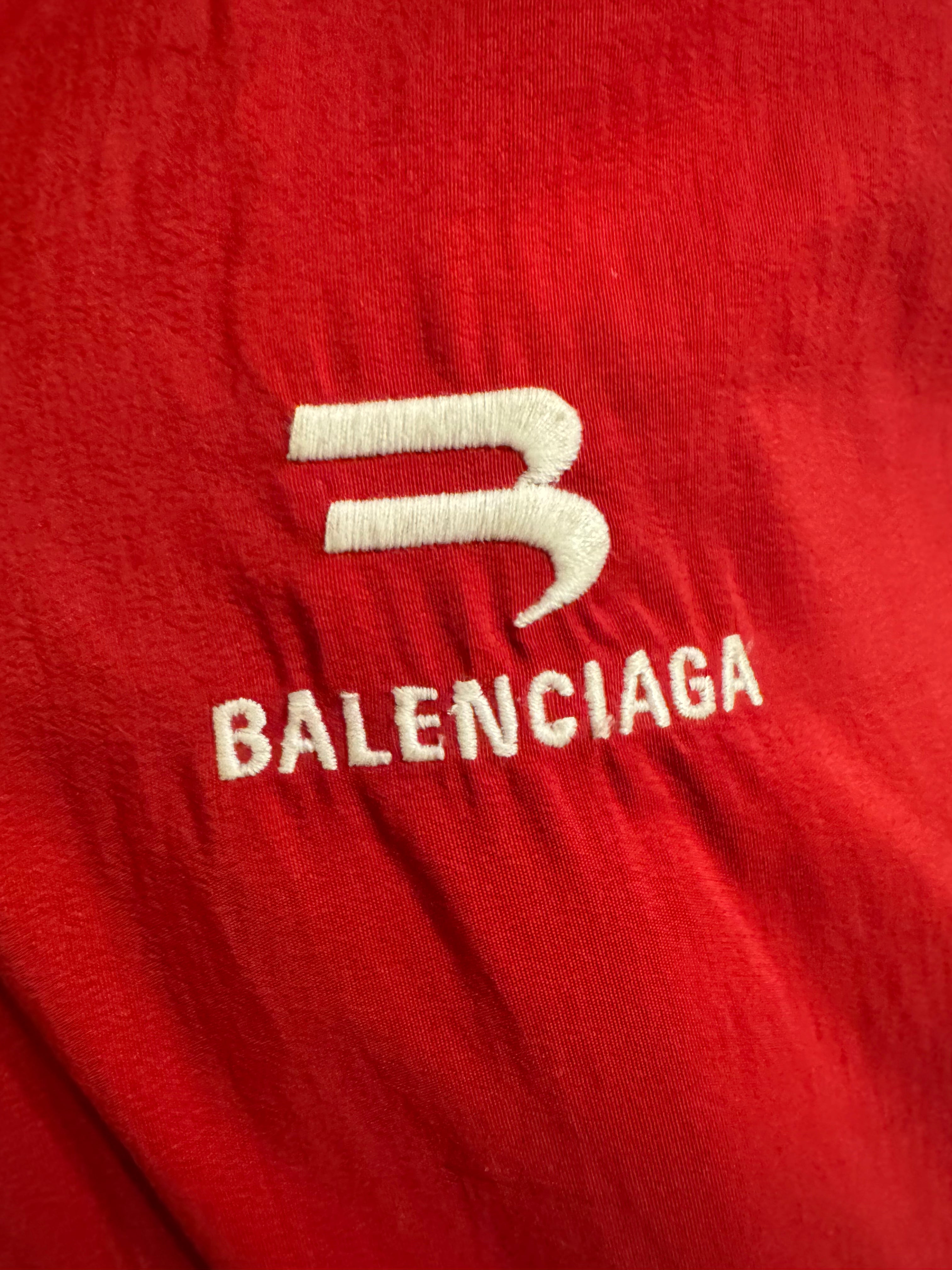 Balenciaga Sporty B Panelled Black Red White Tracksuit Jacket