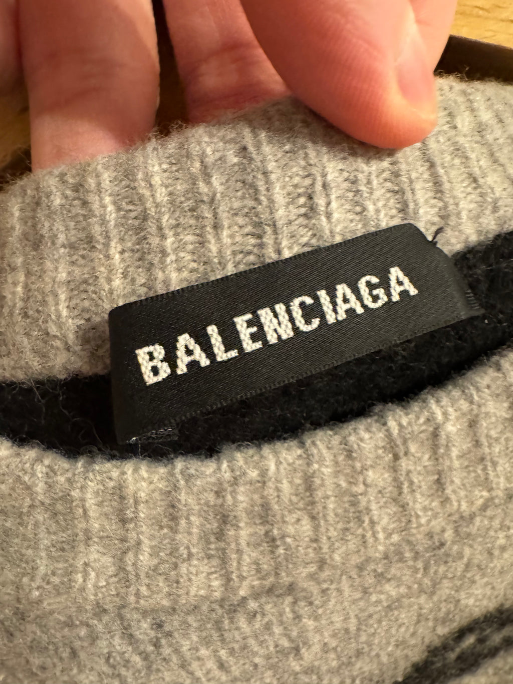 Balenciaga All-Over Monogram Grey Knitwear