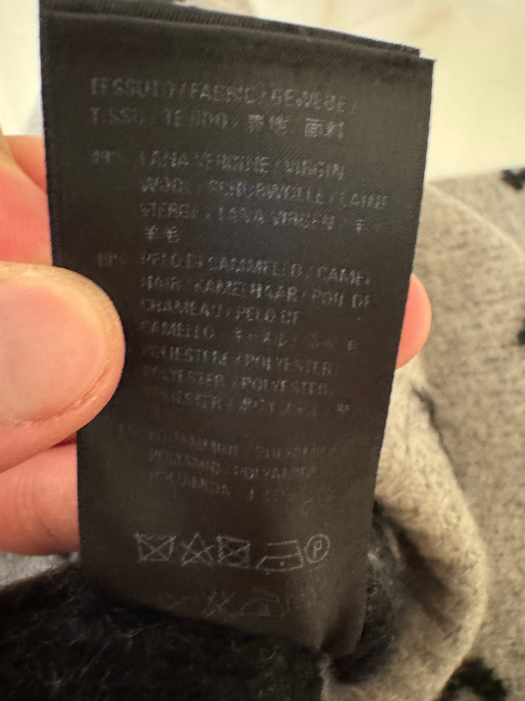 Balenciaga All-Over Monogram Grey Knitwear
