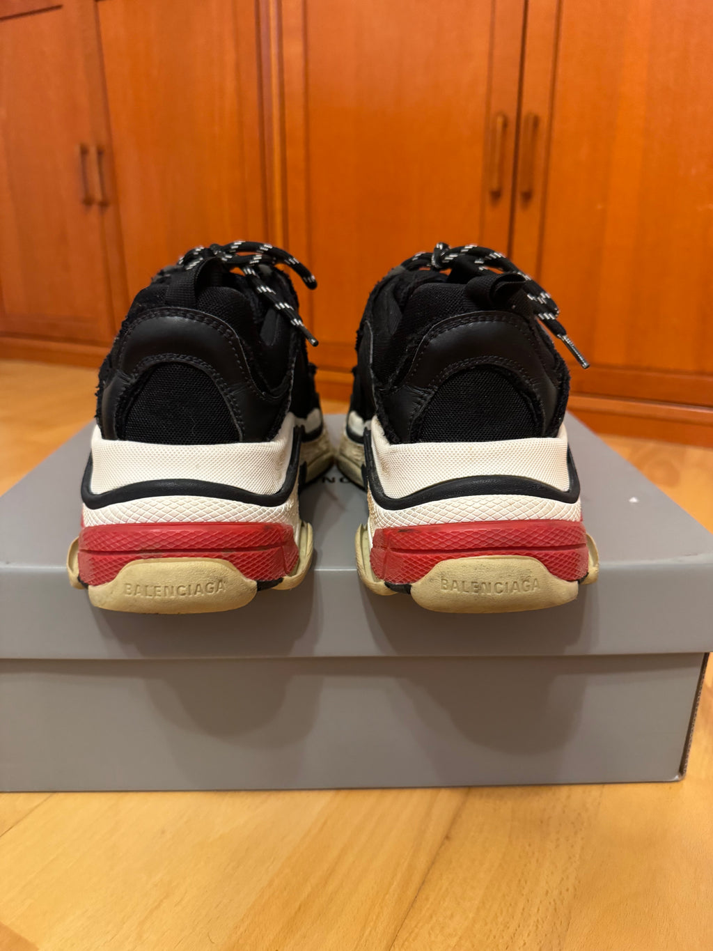 Balenciaga Triple S DIY Distressed Bred