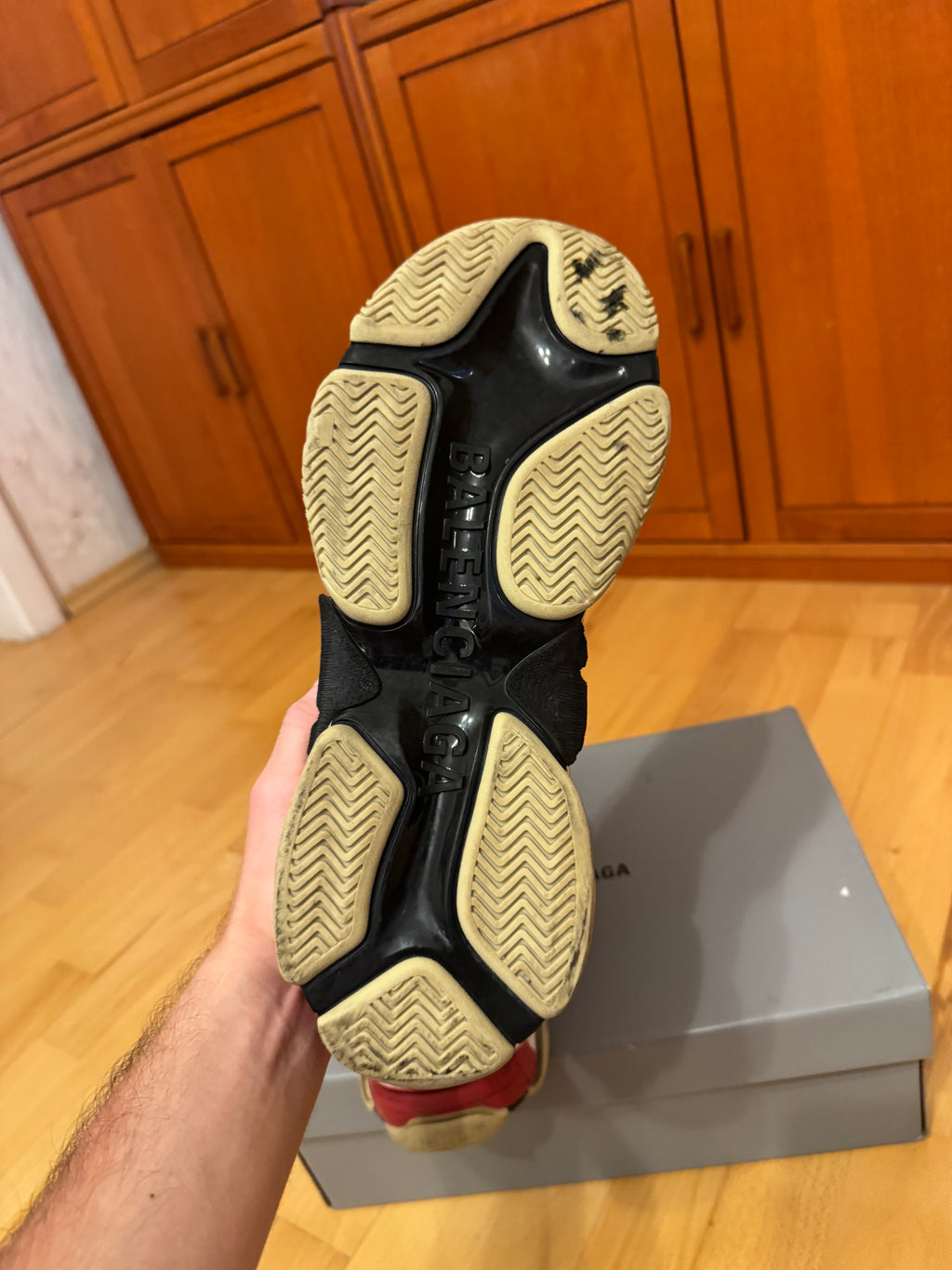Balenciaga Triple S DIY Distressed Bred