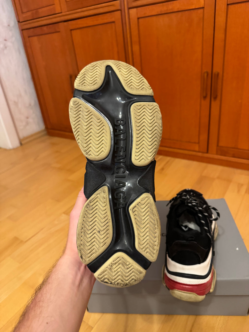 Balenciaga Triple S DIY Distressed Bred
