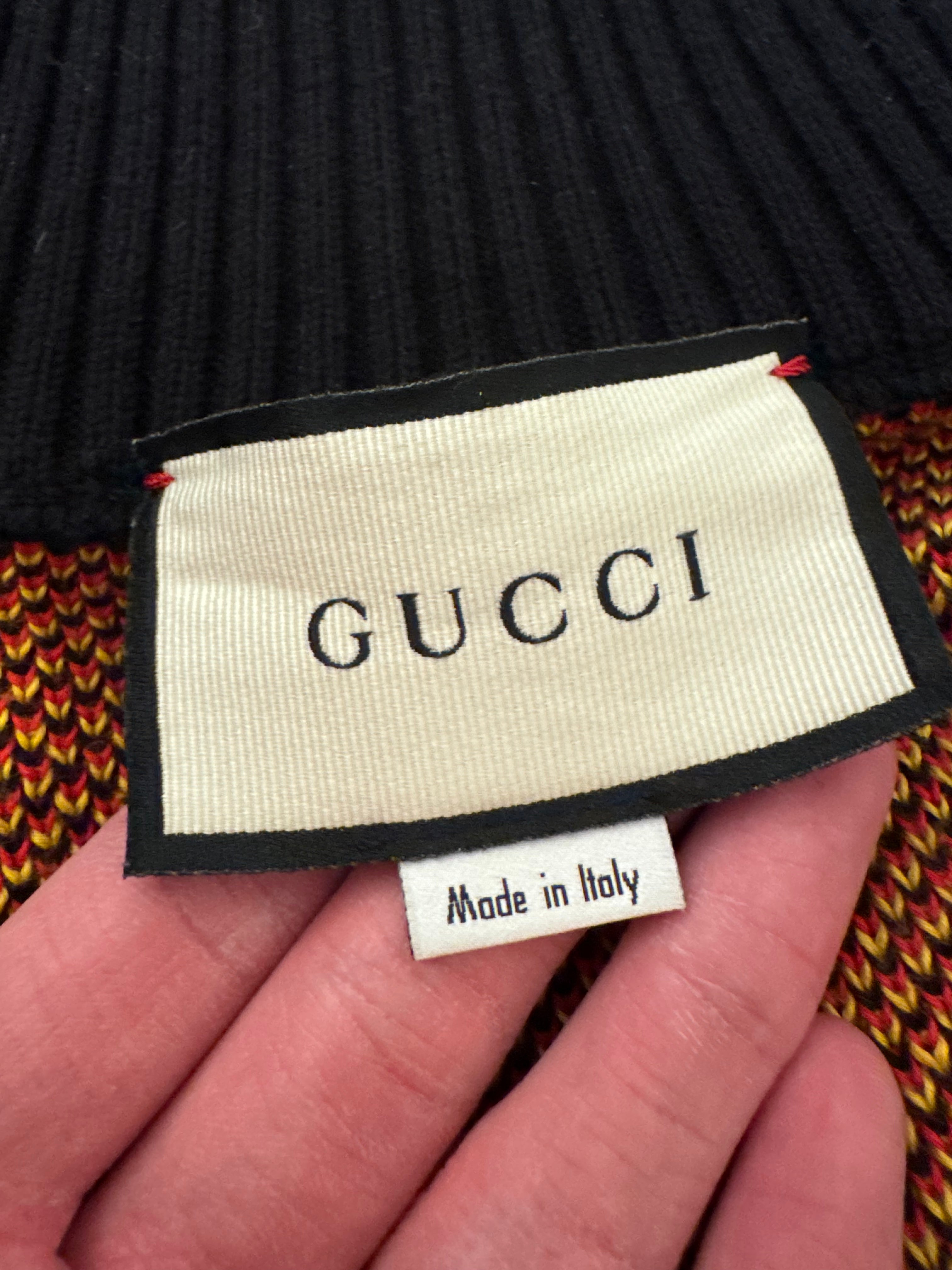 Gucci GG Zip-Up Monogram Wool Knitwear