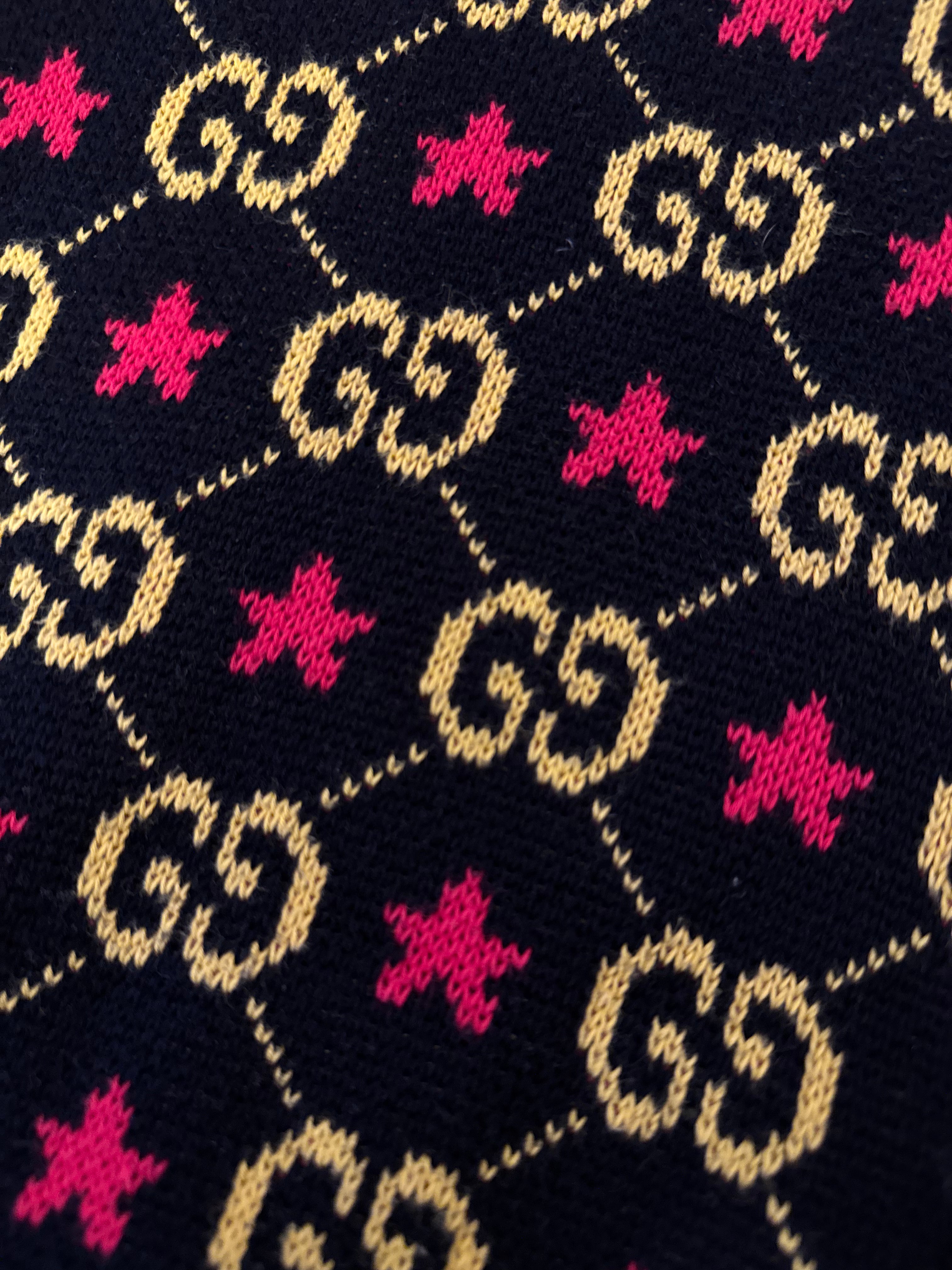 Gucci GG Zip-Up Monogram Wool Knitwear