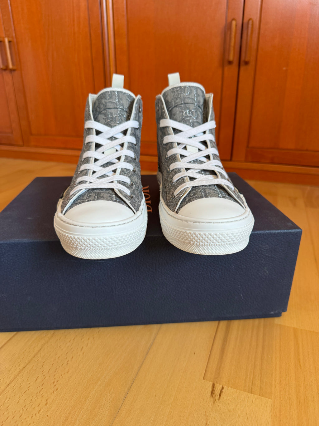 Dior B23 High Grey White Oblique Canvas